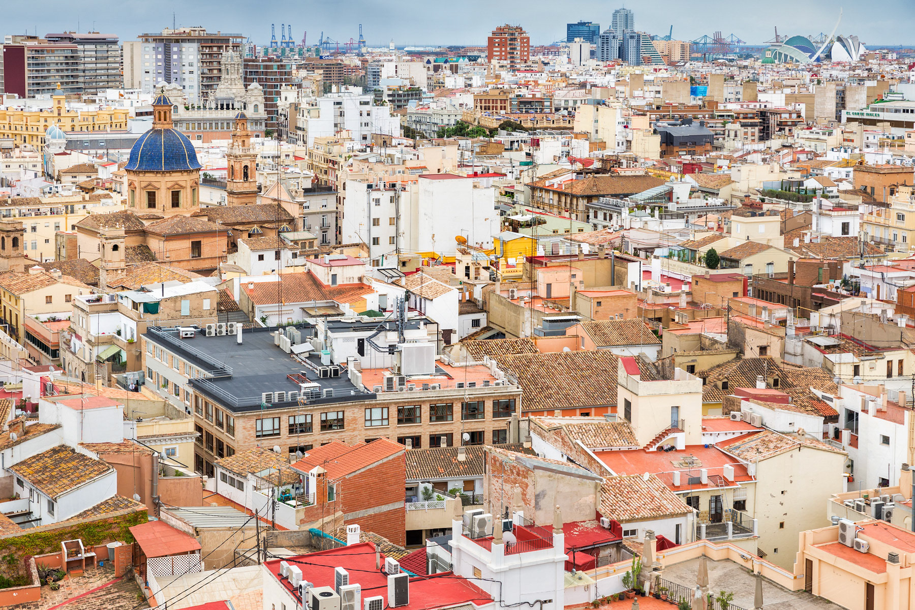 Valencia Roofscape From Torres de Serranos #1