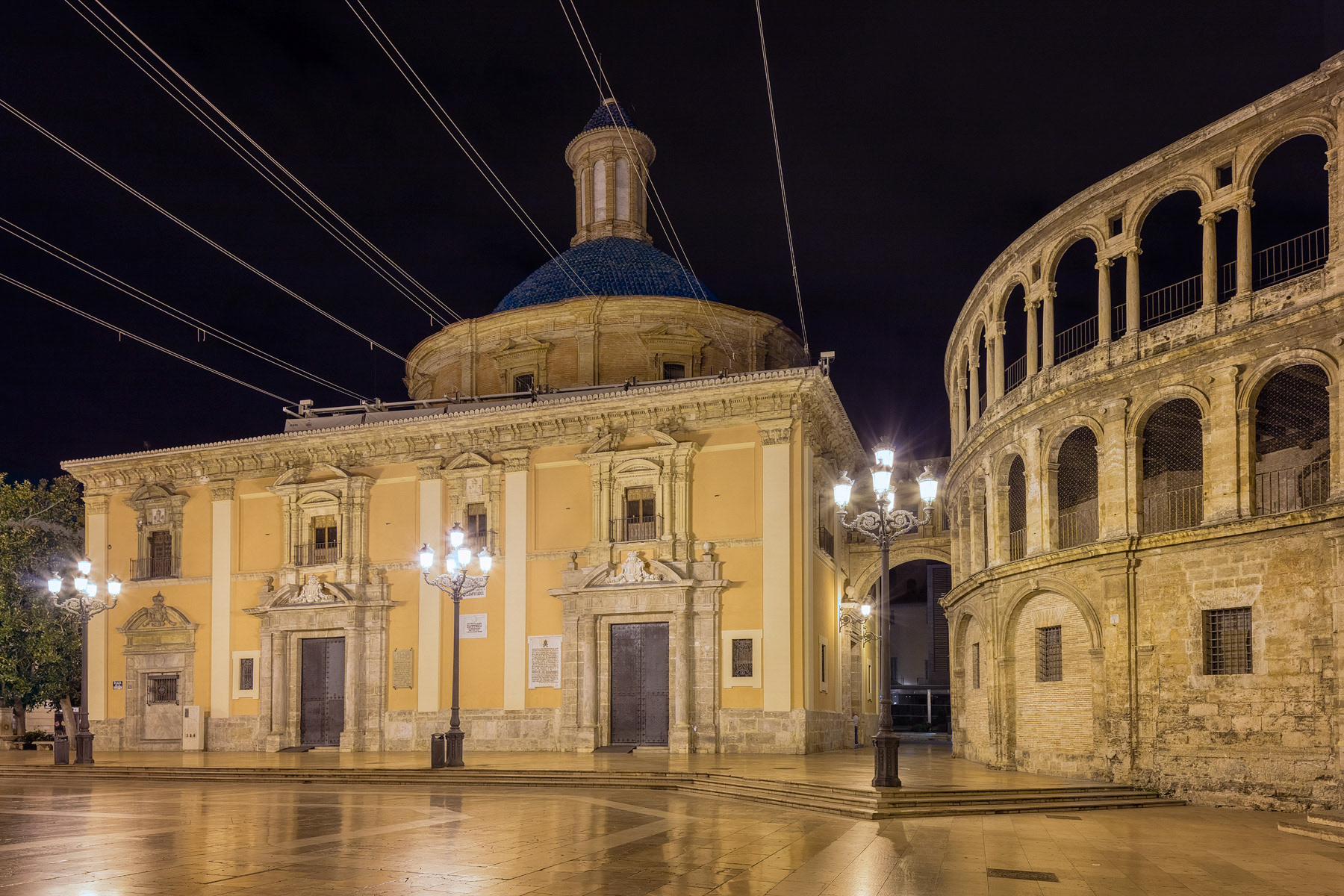 After Dark at the Basilica de la Virgen de los Desamparados -Valencia