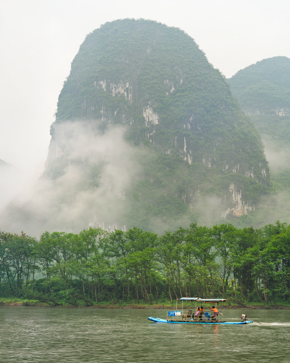 Travelling by Boat on The Li River Guilin