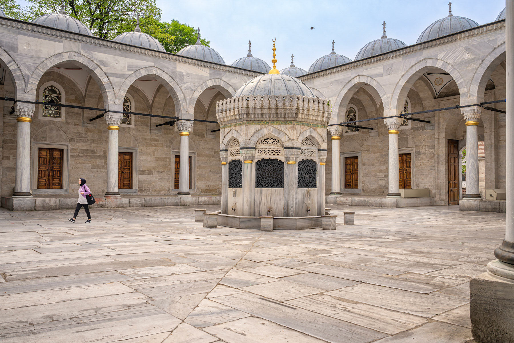 Sultan Ahmed Mosque Courtyard Istanbul