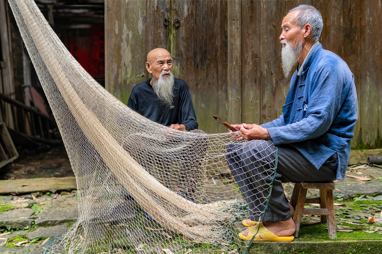 The Brothers Mending Nets Xialong Guilin