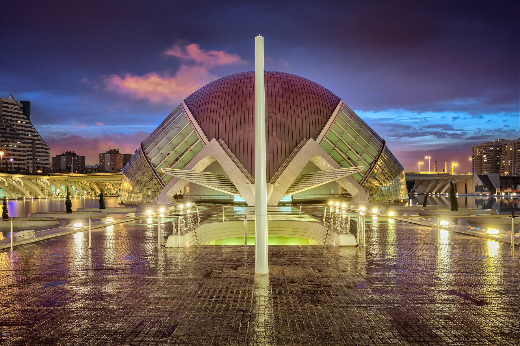Hemispheric Valencia After Rain at Sunset