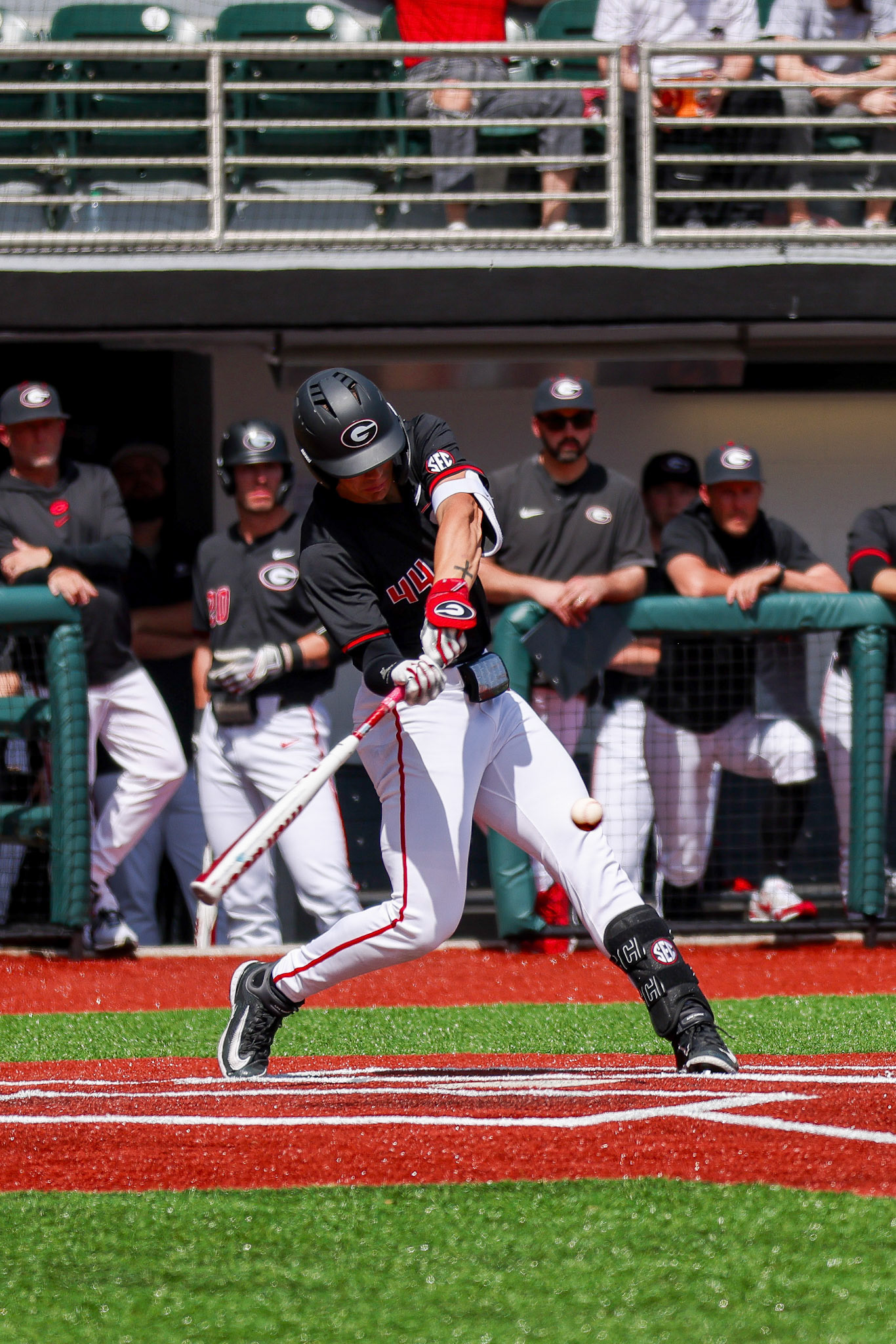 Georgia infielder Slate Alford (44) during Georgia’s game against Kentucky at Foley Field in Athens, Ga., on Sunday, March 16, 2025. (Blake Caviness/UGAAA)