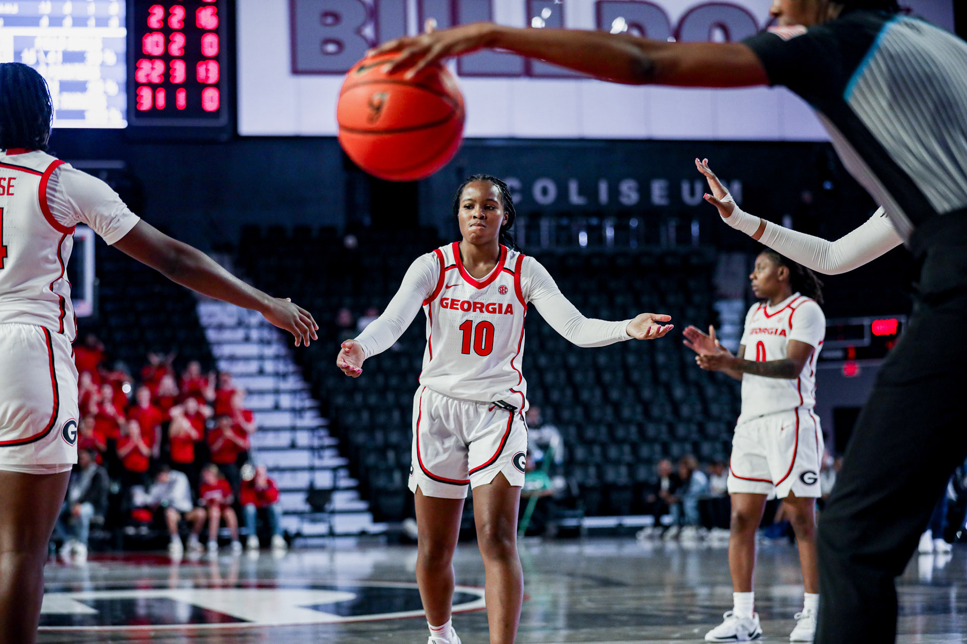 Georgia guard De'Mauri Flournoy (10) during Georgia’s game against Georgia State at Stegeman Coliseum in Athens, Ga., on Nov. 14, 2024. (Blake Caviness/UGAAA)