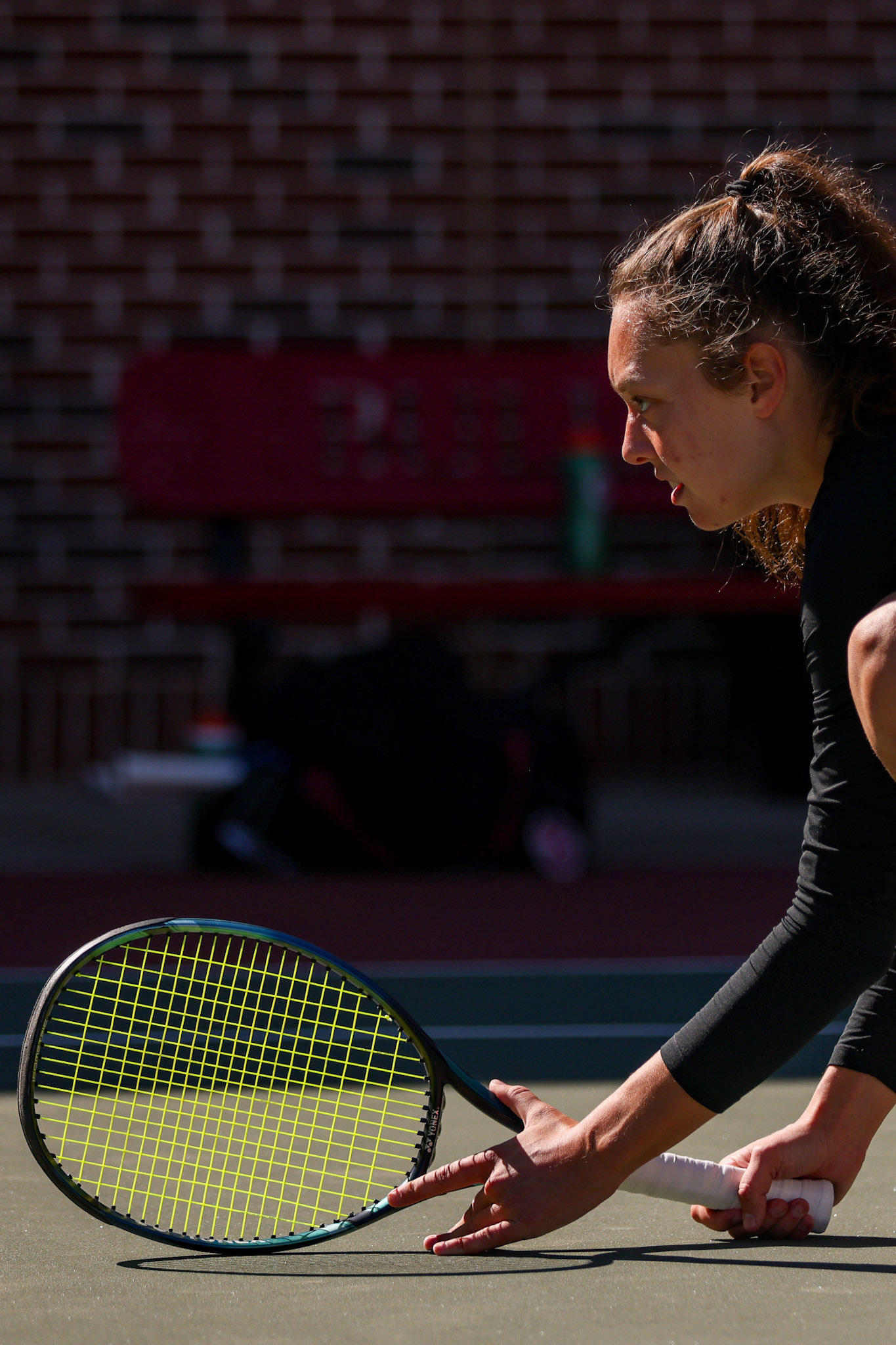 Georgia tennis player Dasha Vidmanova during Georgia’s match against Arkansas at Henry Feild Stadium inside the Dan Magill Tennis Complex in Athens, Ga., on Friday, March 21, 2025. (Blake Caviness/UGAAA)