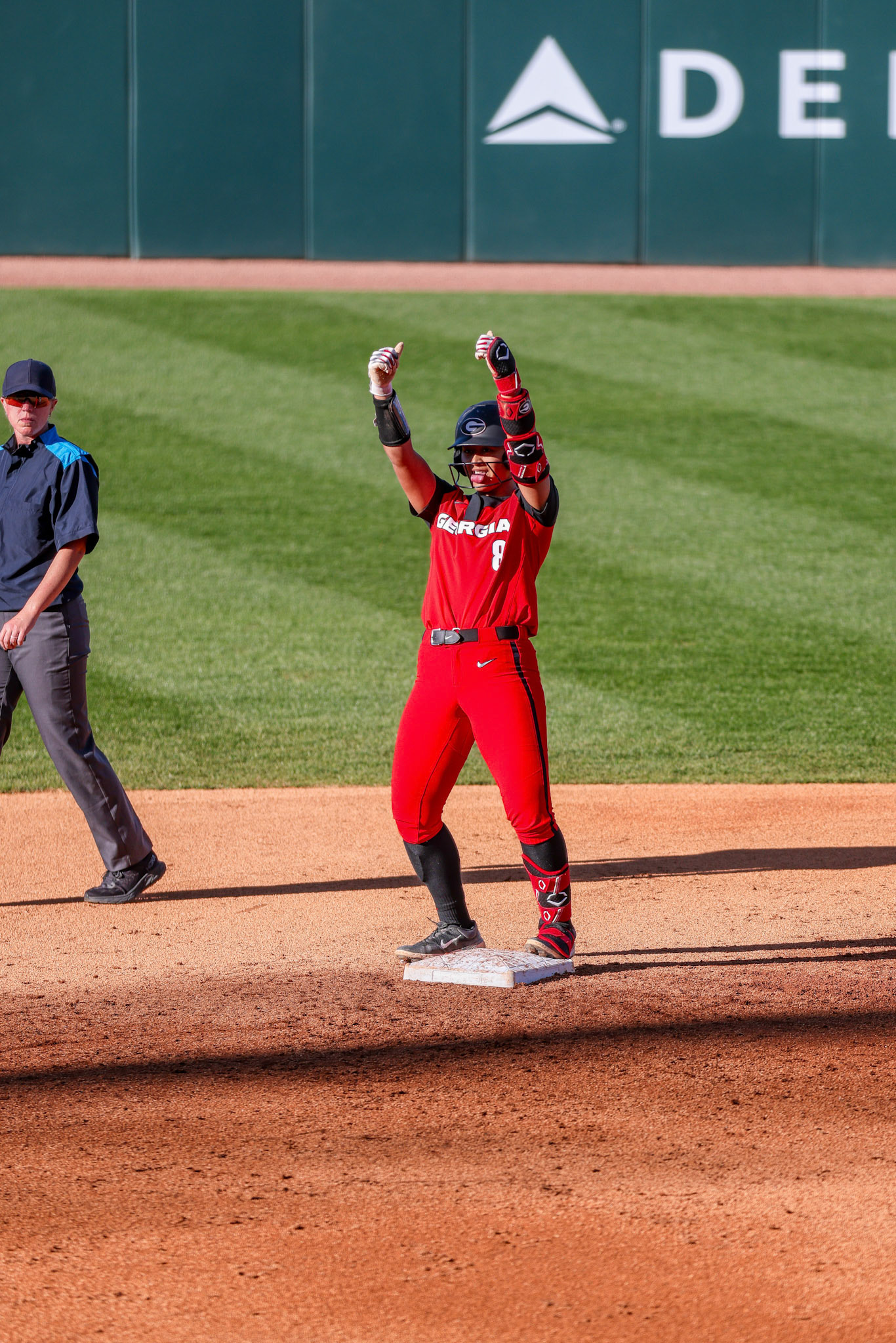 Georgia catcher Mua Williams (8) during Georgia’s game against Stetson in the 2025 Bulldog Classic at Jack Turner Stadium in Athens, Ga., on Friday, Feb. 28, 2025. (Blake Caviness/UGAAA)