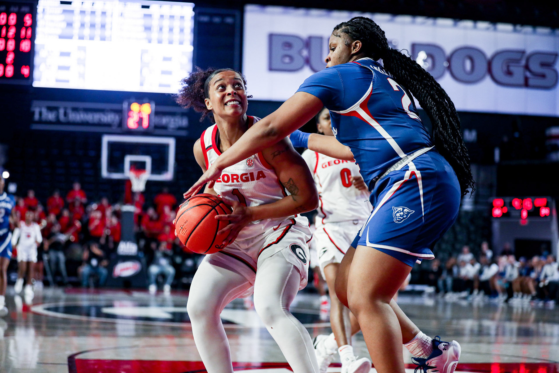 Georgia guard Asia Avinger (1) during Georgia’s game against Georgia State at Stegeman Coliseum in Athens, Ga., on Nov. 14, 2024. (Blake Caviness/UGAAA)