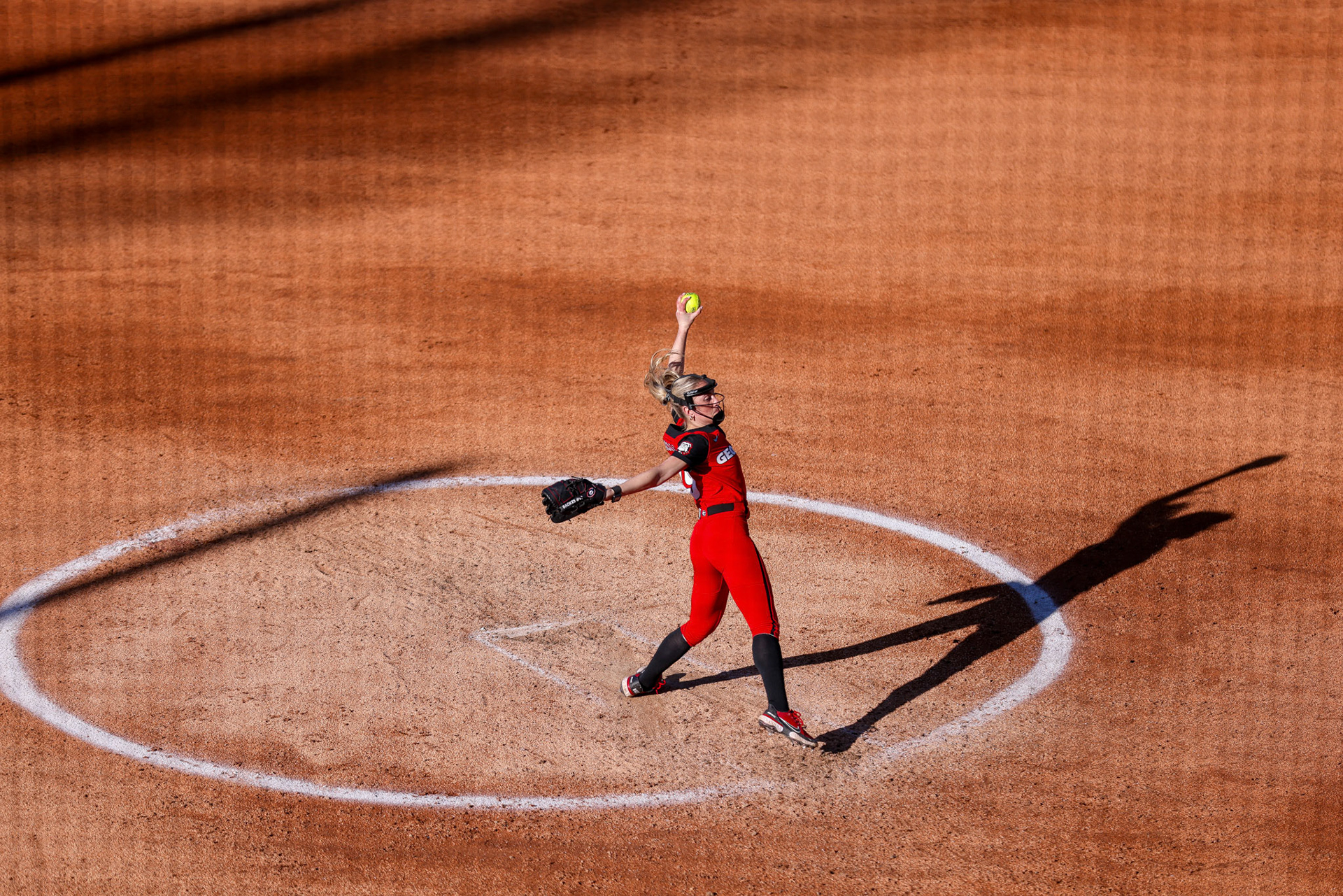 Georgia pitcher Lilli Backes (99) during Georgia’s game against Stetson in the 2025 Bulldog Classic at Jack Turner Stadium in Athens, Ga., on Friday, Feb. 28, 2025. (Blake Caviness/UGAAA)