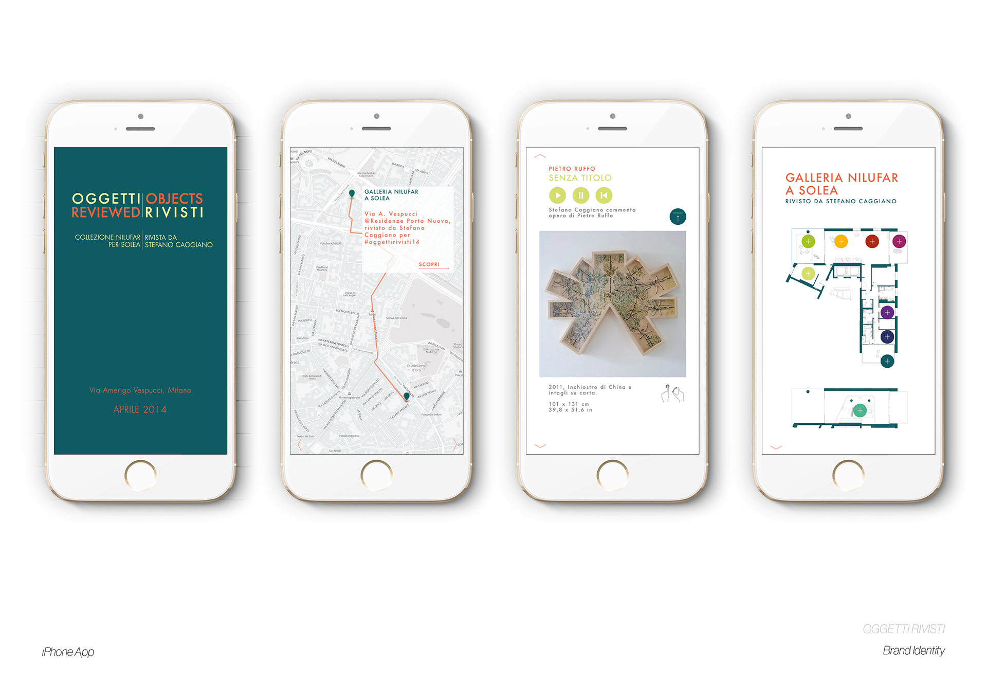 App Oggetti Rivisti Nilufar Gallery - Planimetria interattiva
