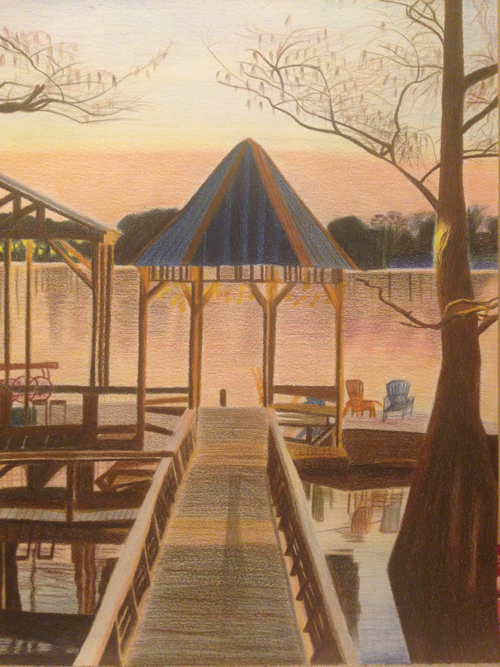 18"x 24" Color pencil on paper, Peace