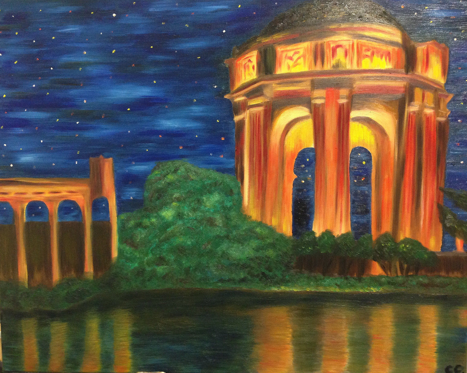 24"x 18" Oil on canvas, Palace of Fine Art II