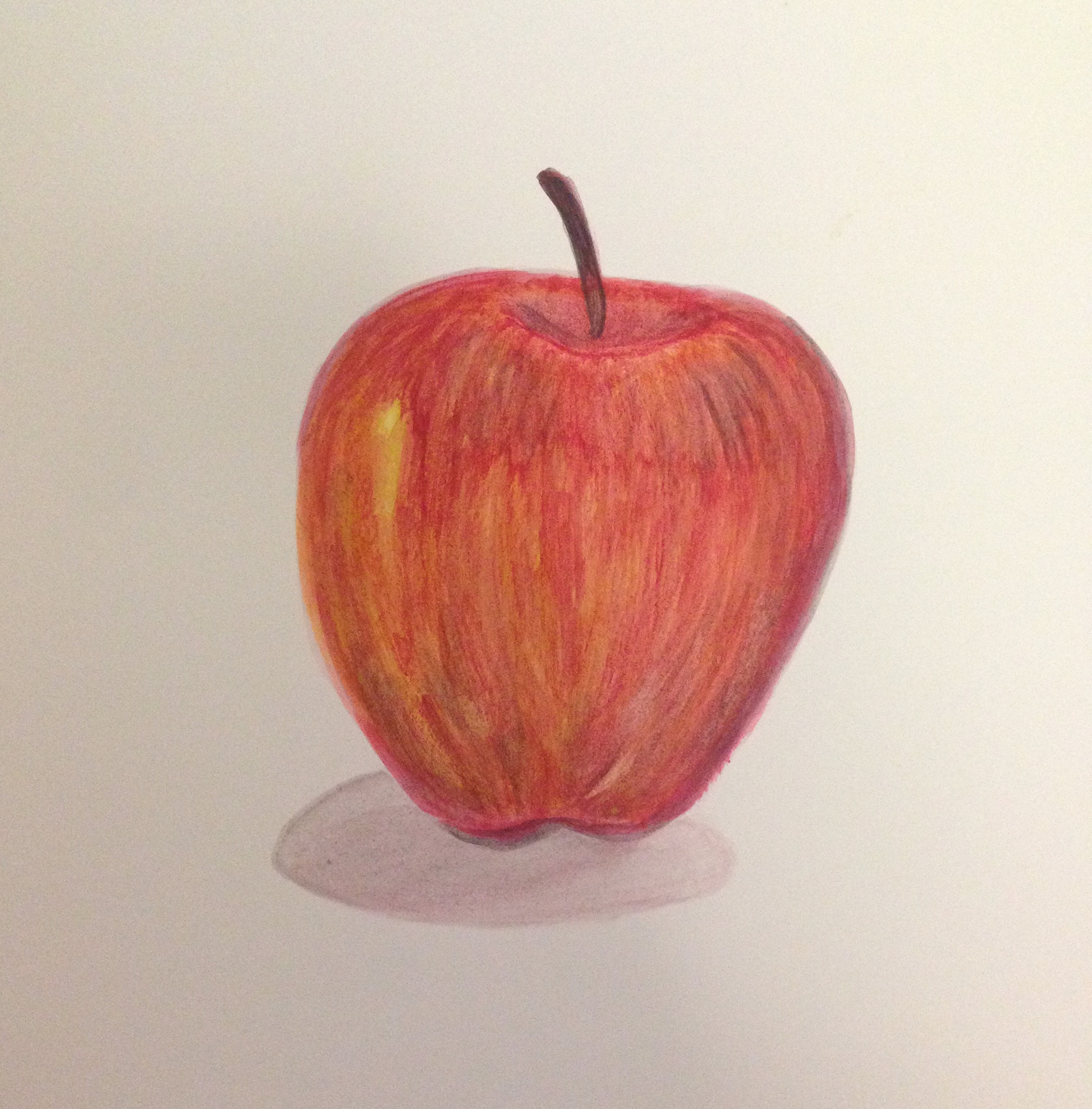 9"x 12" Watercolor on paper, Apple