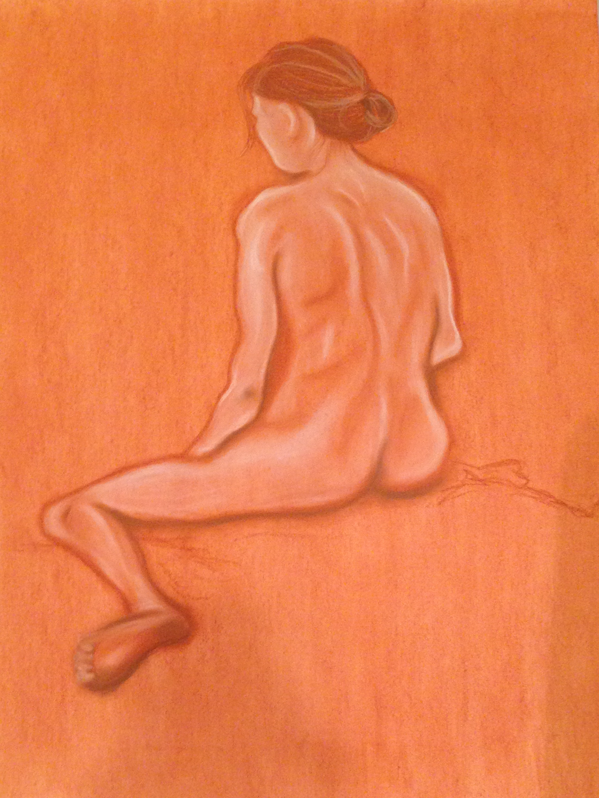 18"x 24" Color graphite on paper, Live Model