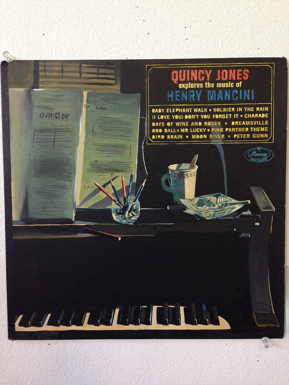 10"x 10" Gouache, Repainted CD Cover