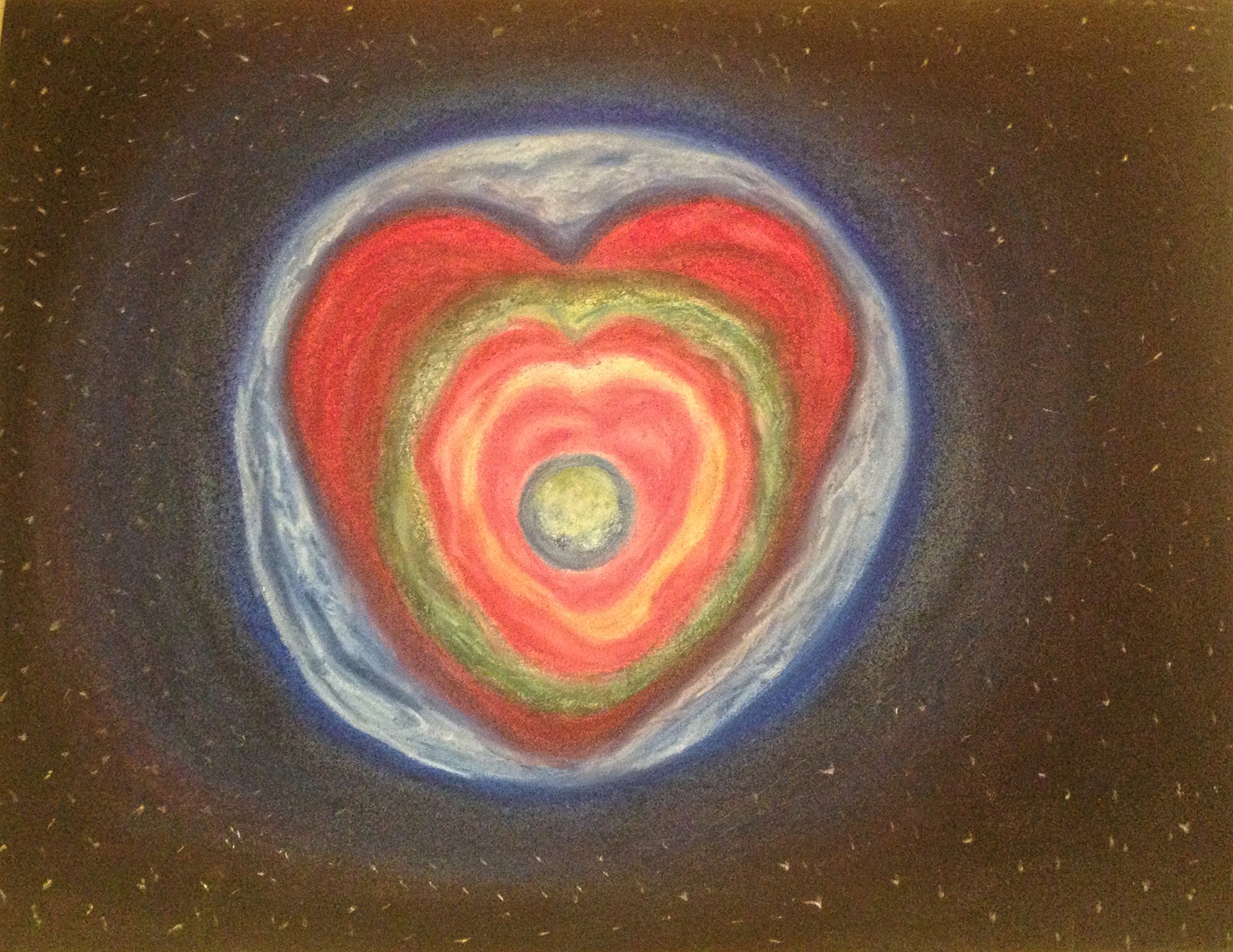 24"x 18" Pastel on paper, Love the World