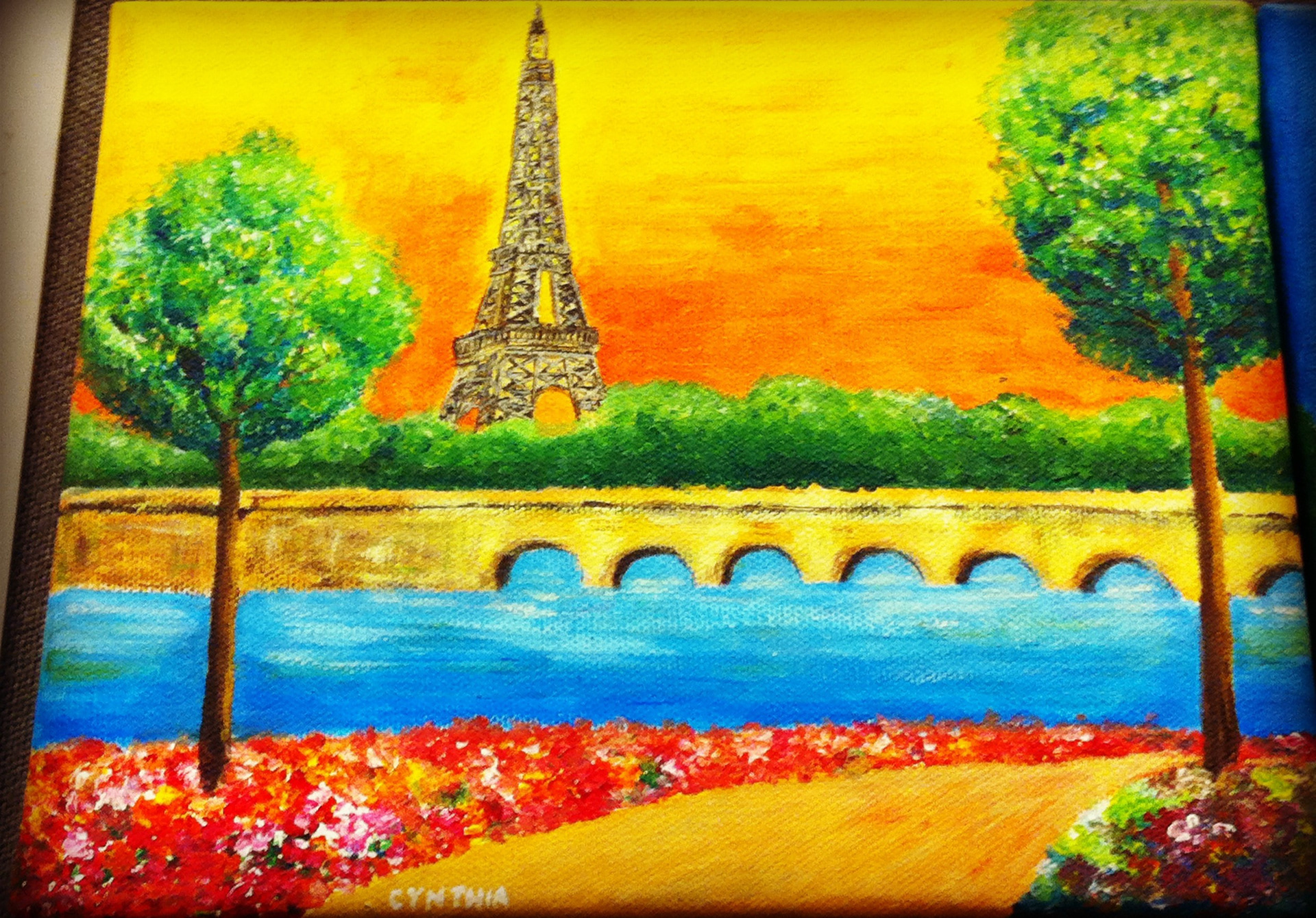 10"x 8" Acrylic on canvas, Paris