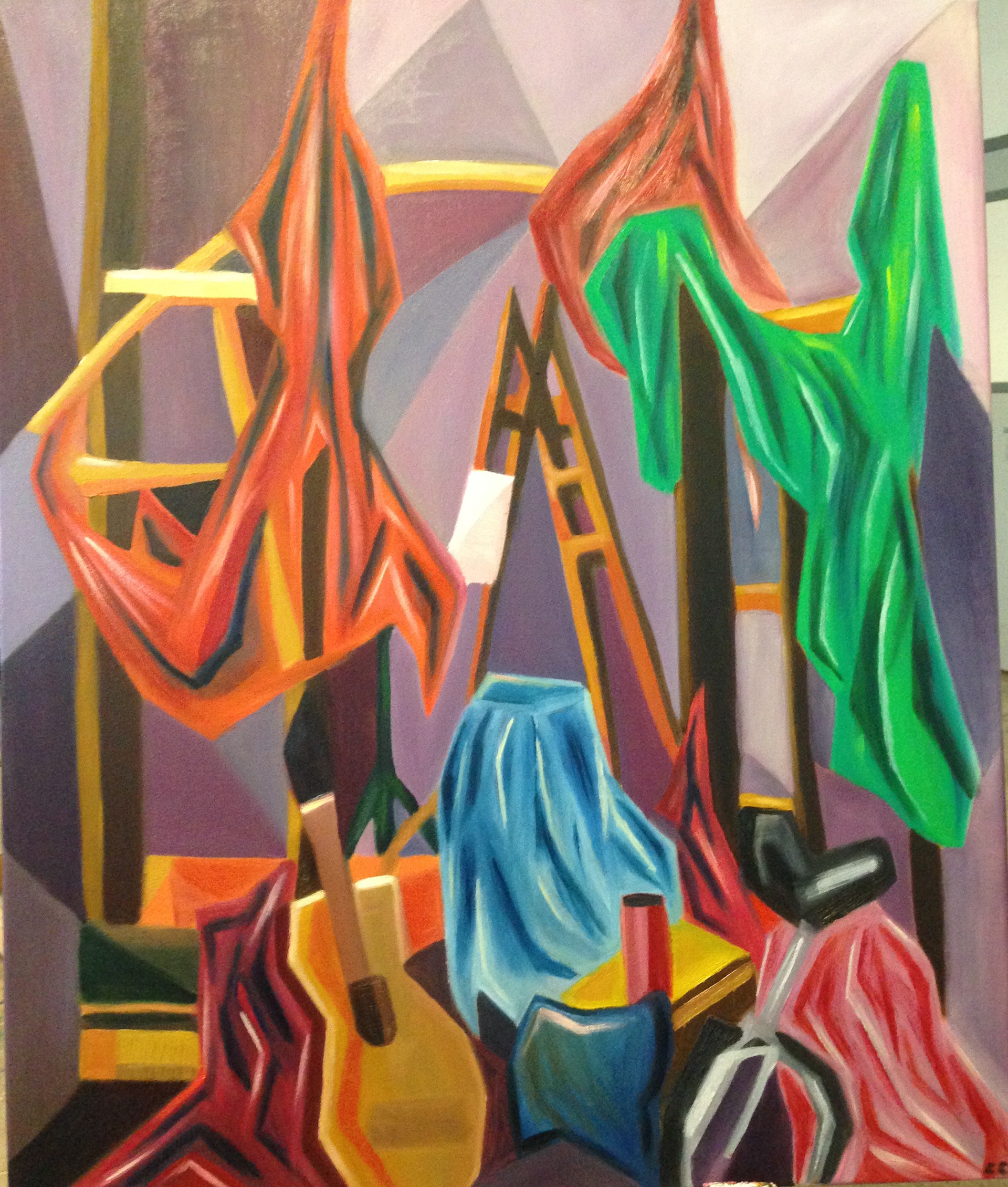 30"x 36" Oil on canvas,  Life Objects