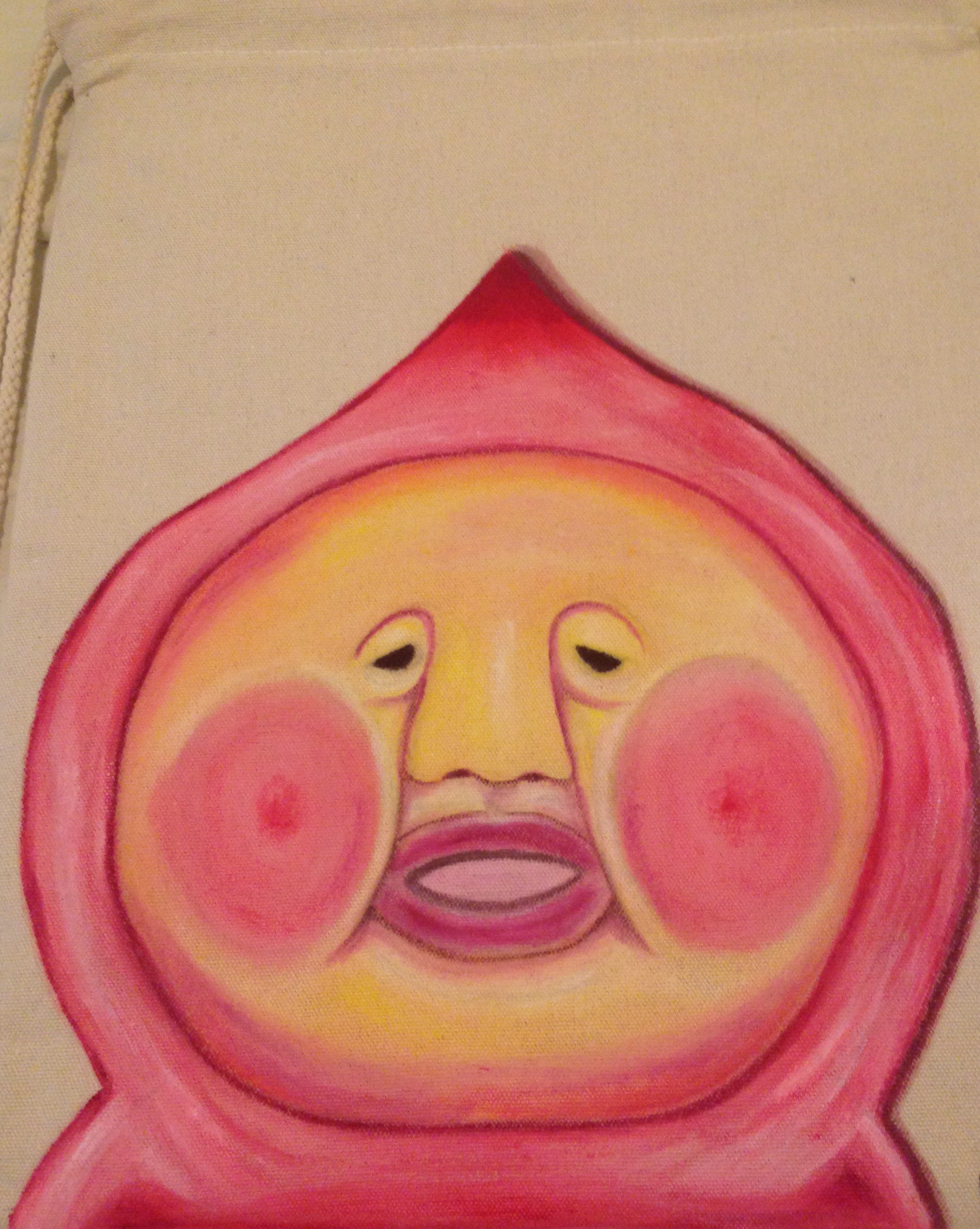 Acrylic on cotton Bag, "Kobito" 