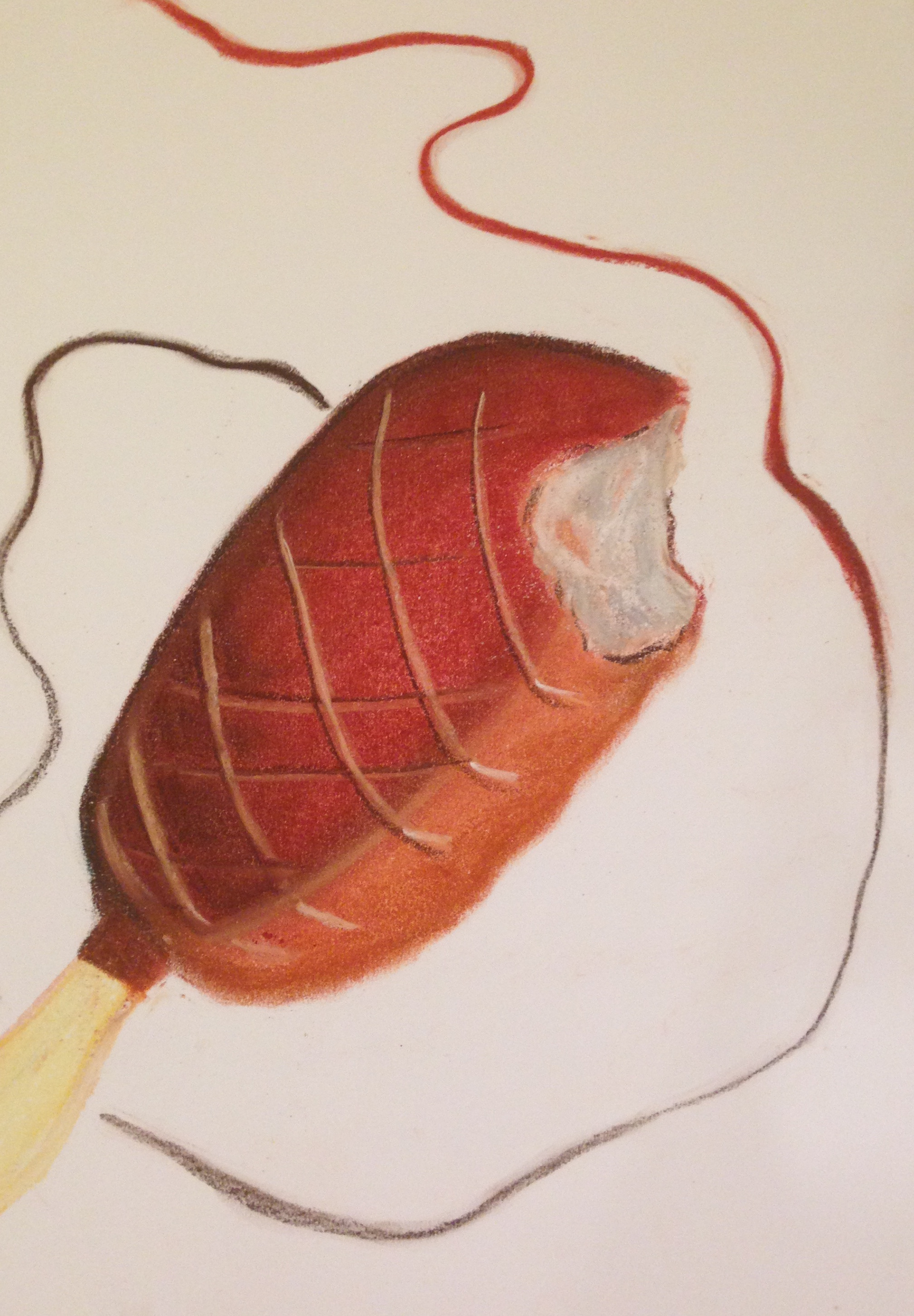 9"x 12" Pastel on paper, Ice Cream