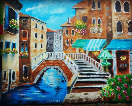 10"x 8" Acrylic on canvas, Venice
