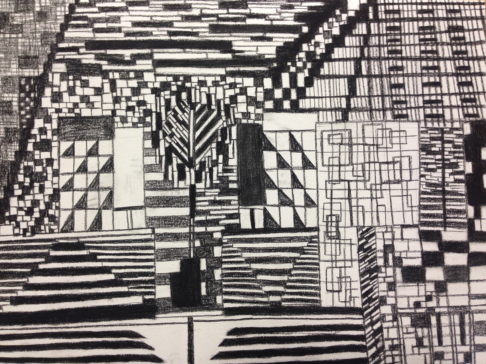 24"x 18" Charcoal on paper,  SF MOMA