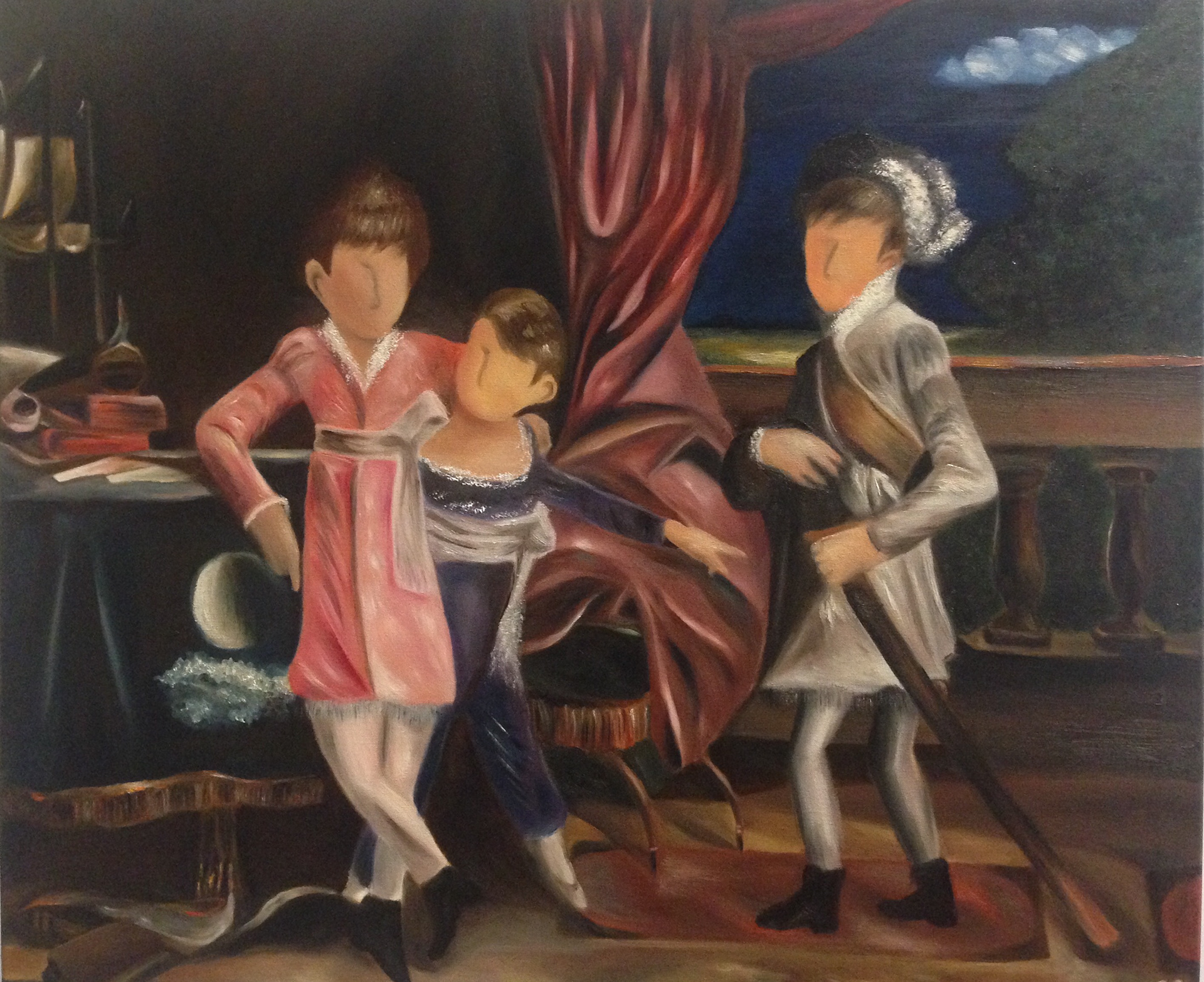 30"x 36" Oil on canvas, Details