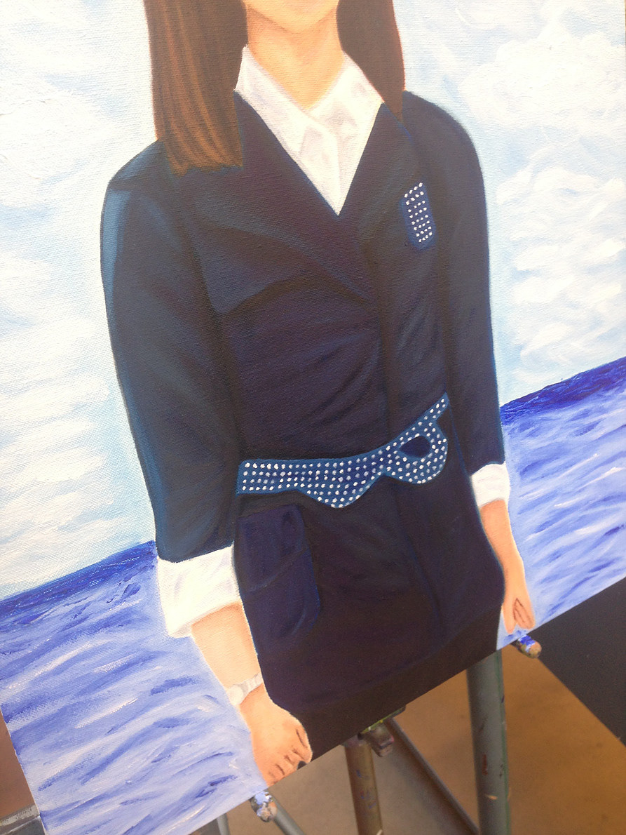 18"x 24" Oil on canvas, Fabric II