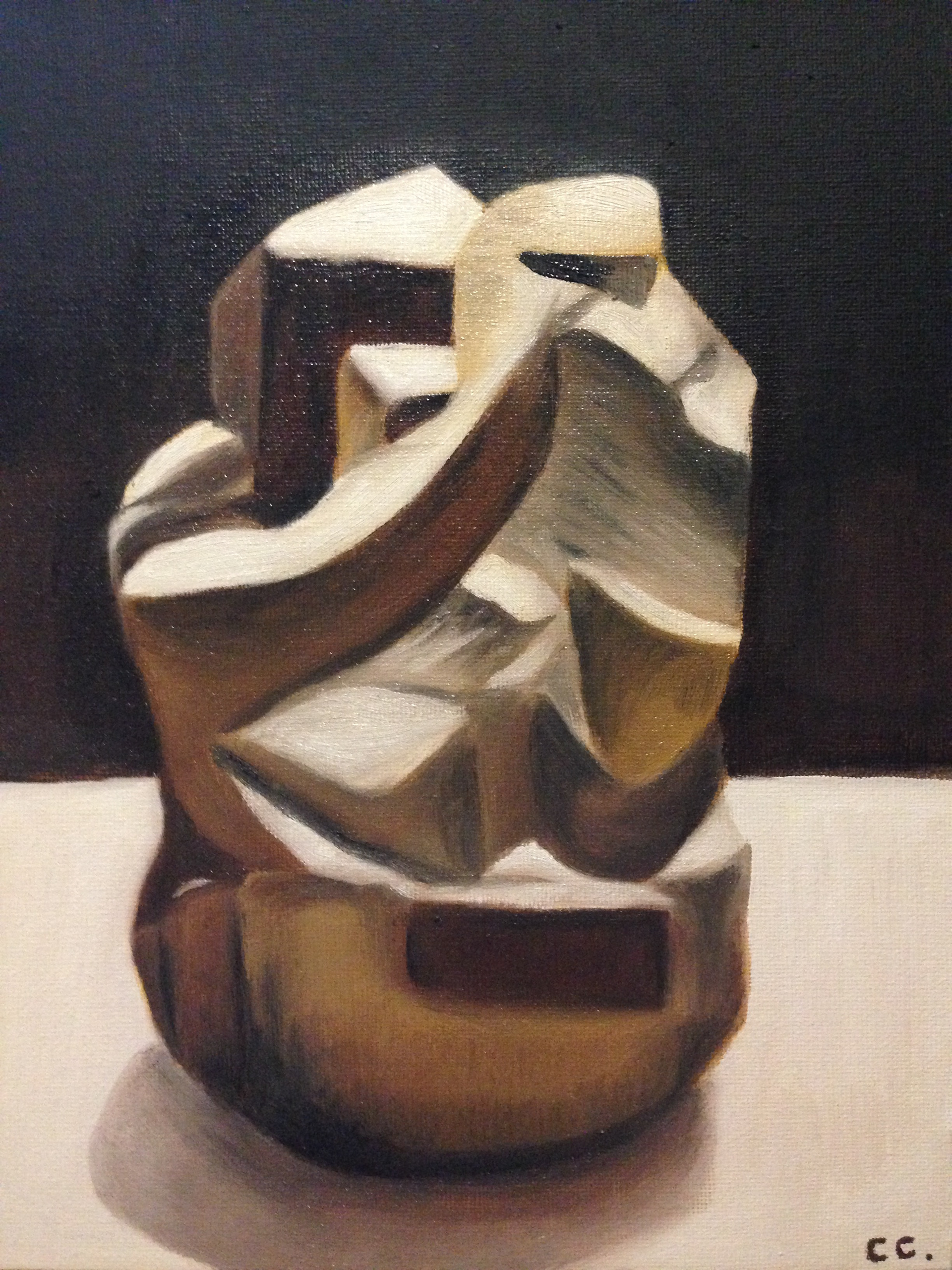 8"x 10" Oil on canvas, Sculpture