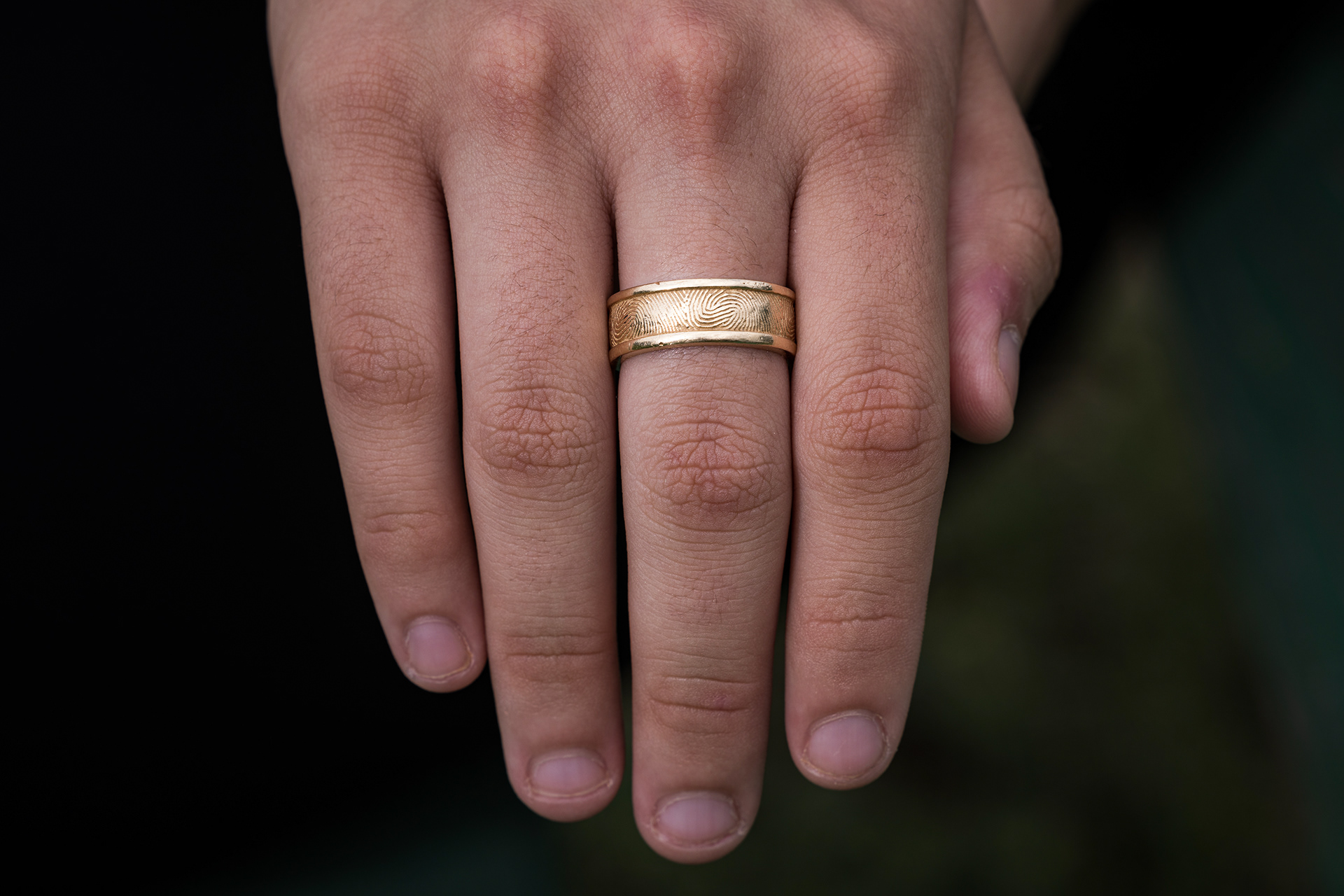 Mia Dominguez wears a ring with a finger print from her late sister, who died from an overdose. A social media feud over Dominguez’s sisters death led to a shooting outside of a Whataburger restaurant in January 2023. 