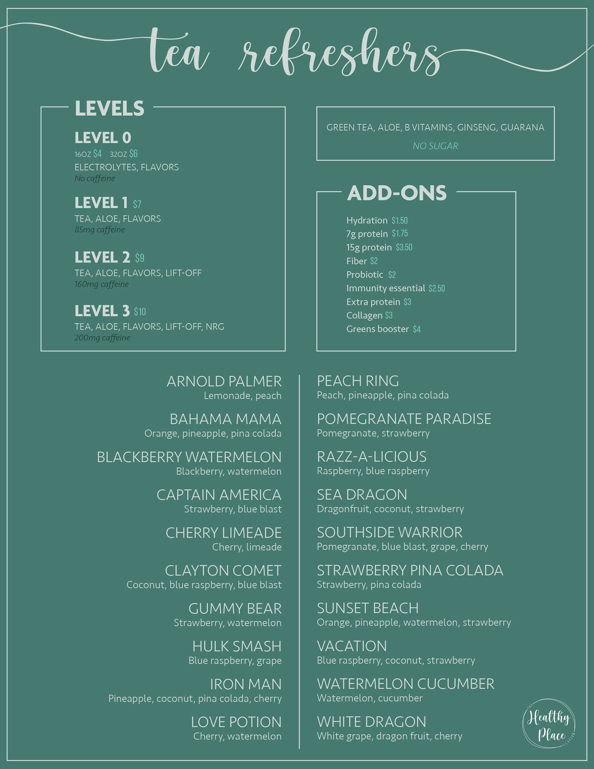2026 Menu Redesign