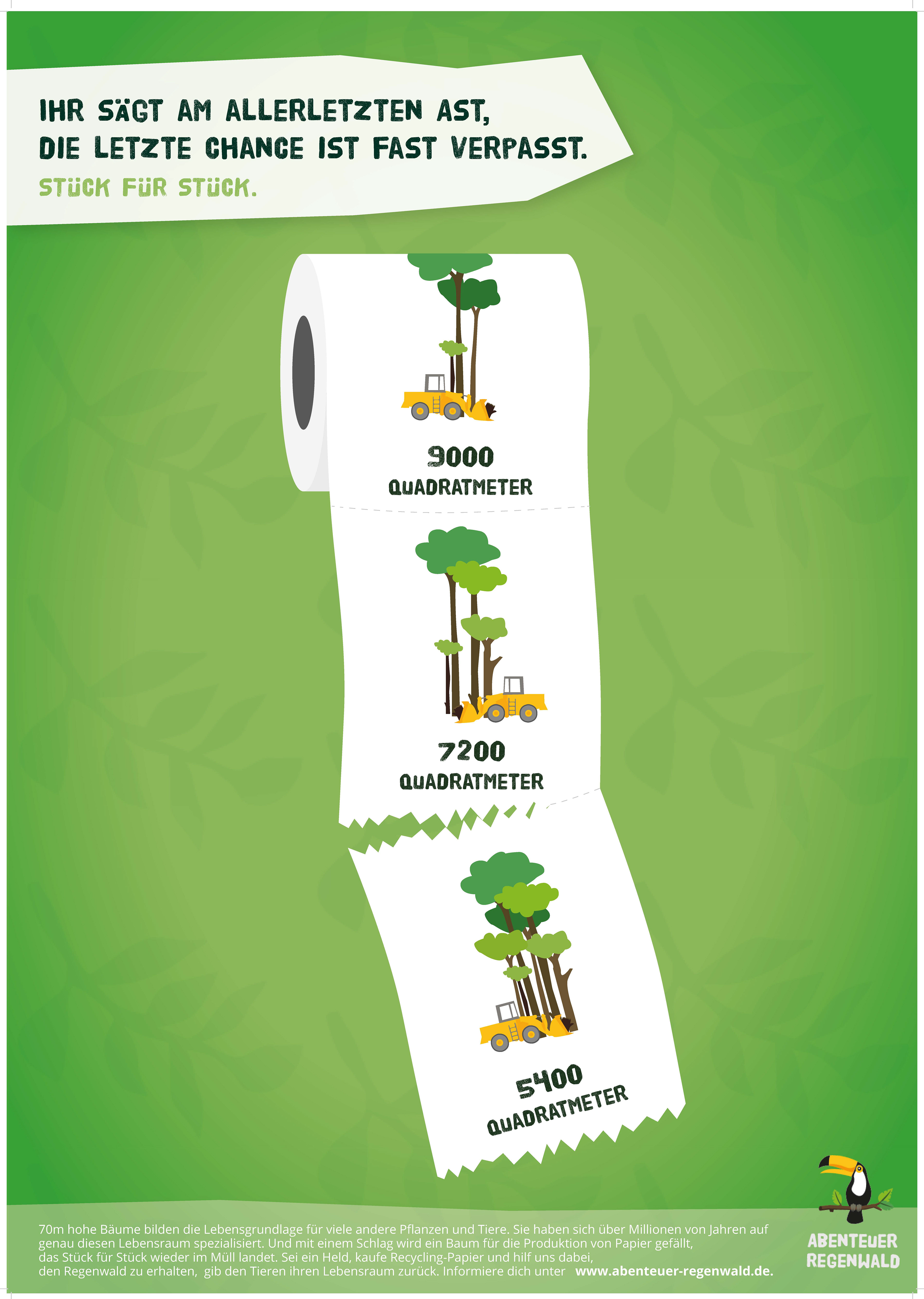 Abenteuer Regenwald: Printlayout recycling toiletpaper