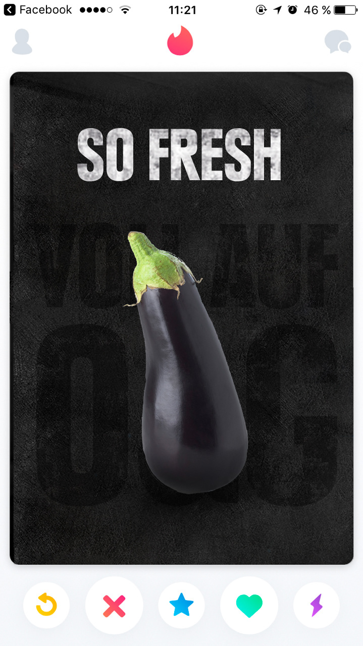 EDEKA: Tinder Ads for "Obst & Gemüse"