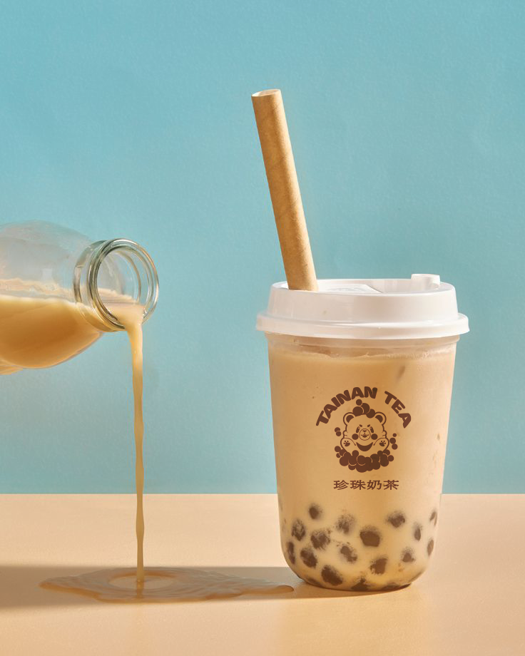 Tainan Tea Logo on Boba Cup Mockup