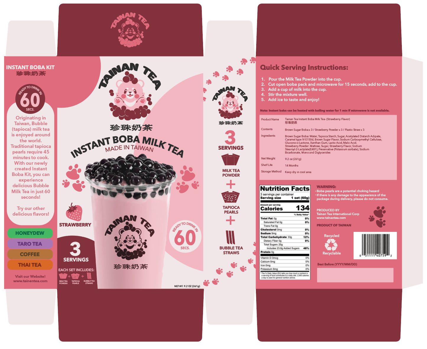 Strawberry Flavored Box Layout