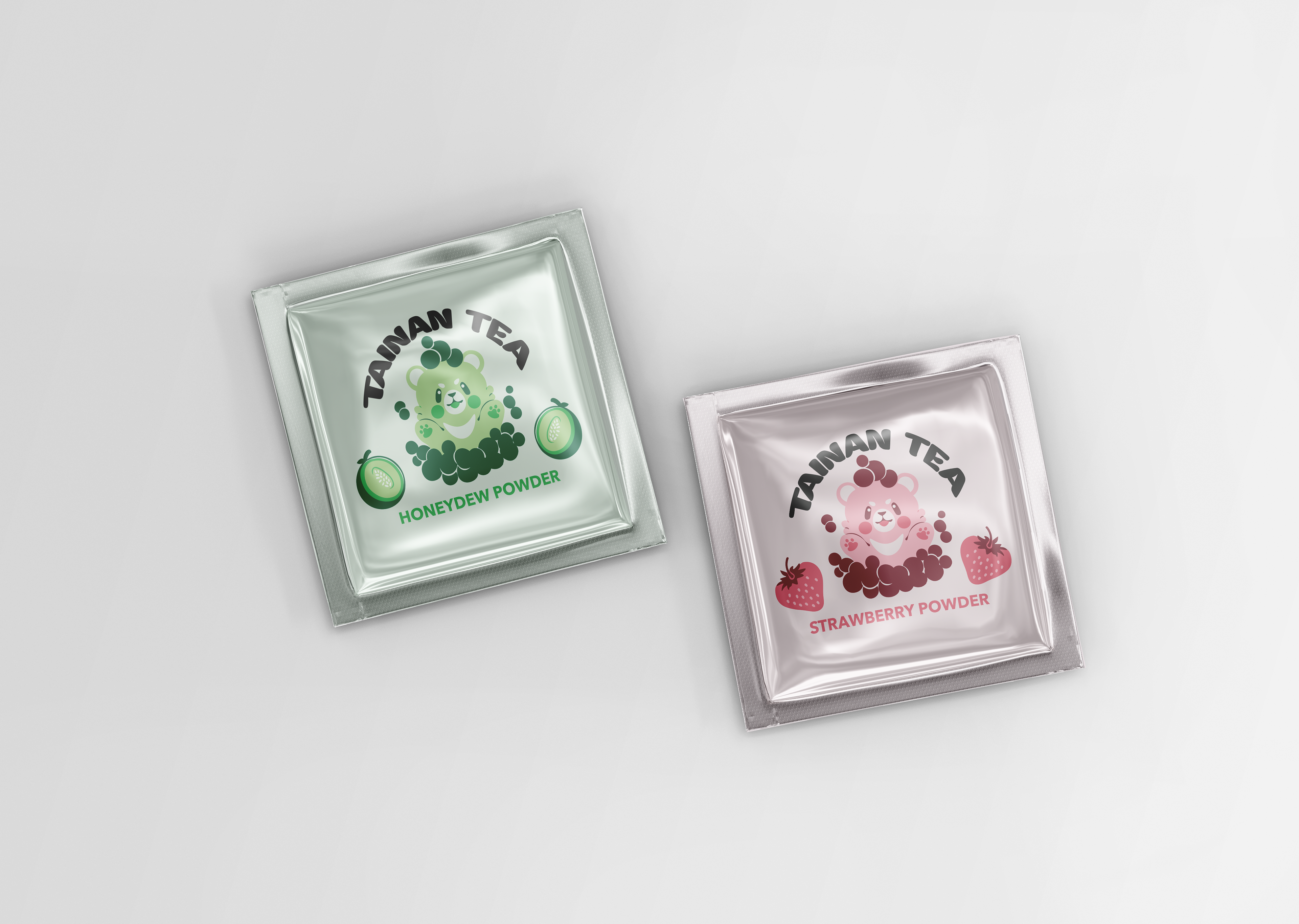 Honeydew and Strawberry Powder Mockup