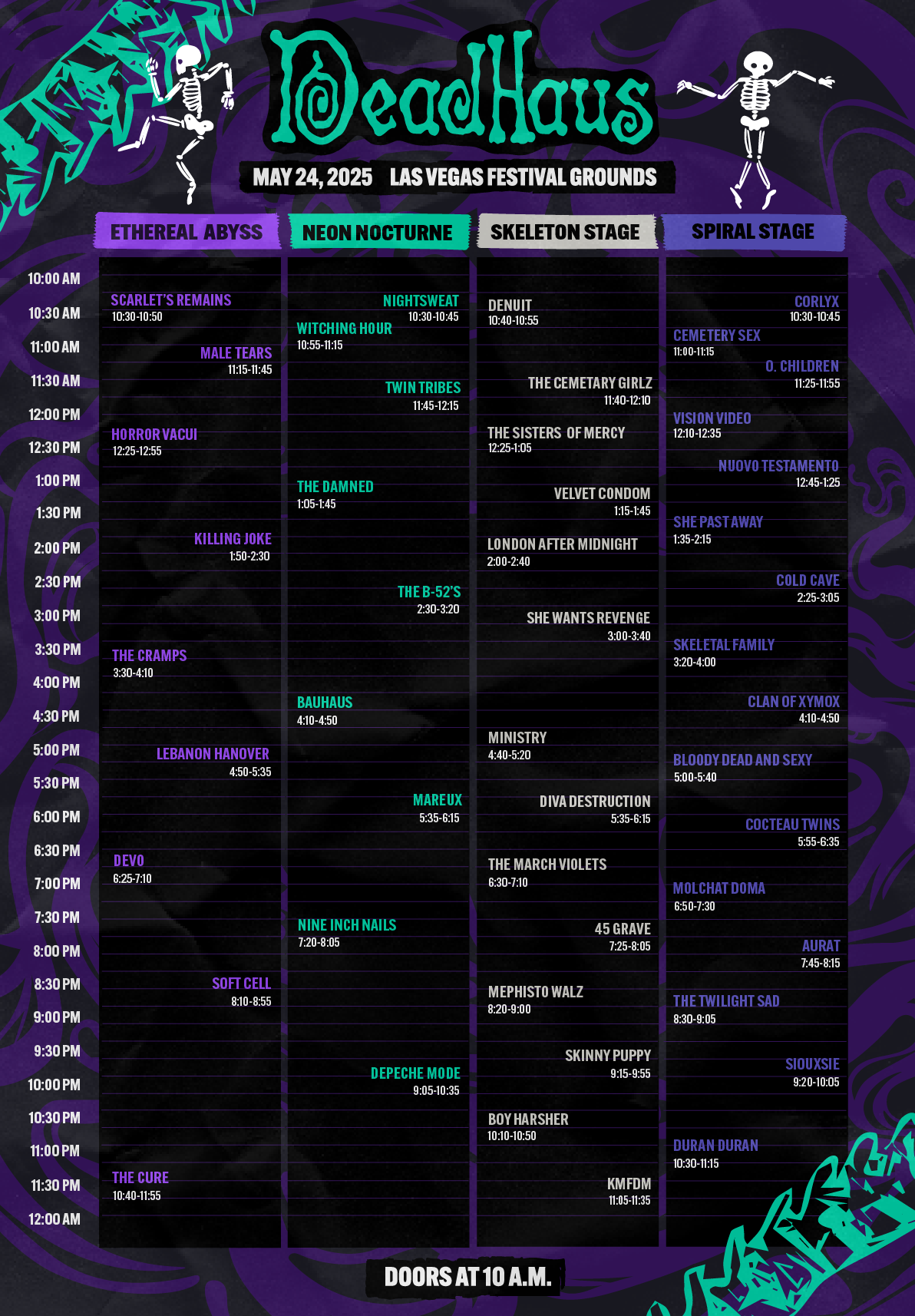Deadhaus Set Times