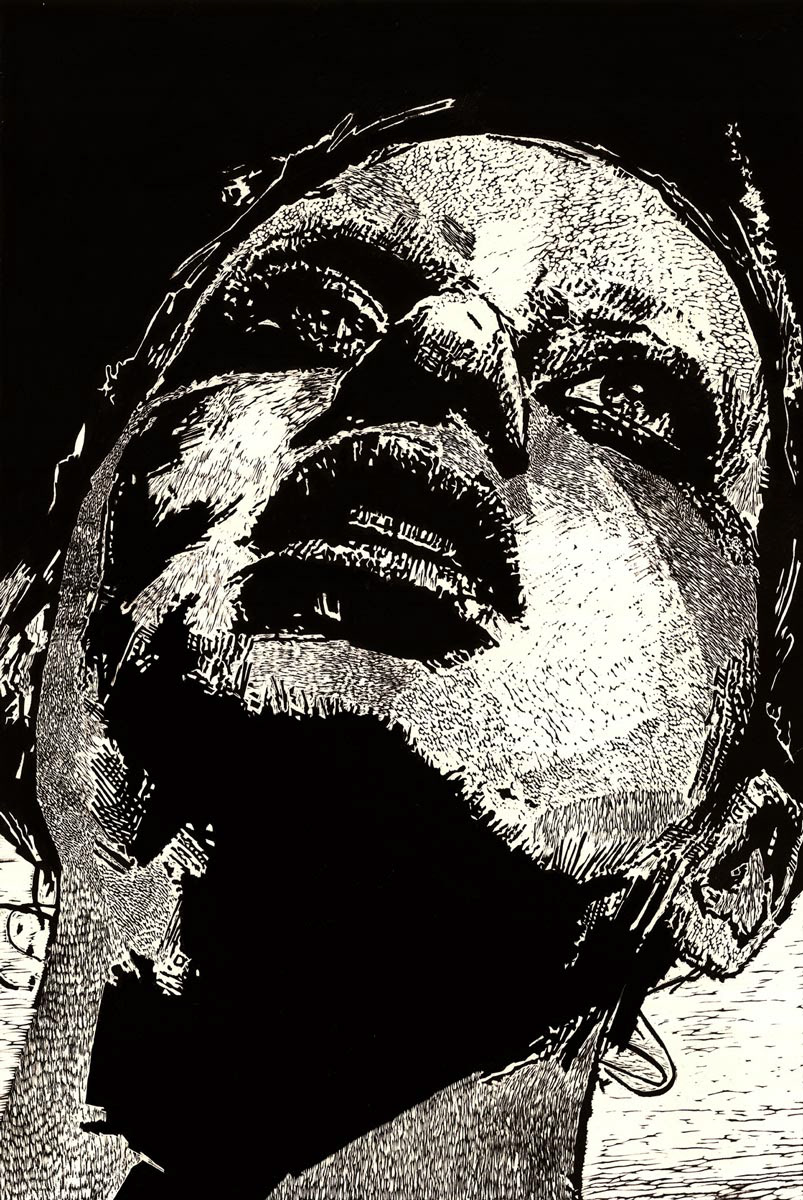 Sensuality, linocut, 60 x 40 cm, 2013