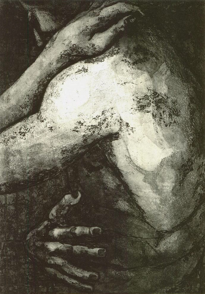 Pain, intaglio (aquatint, sugar lift); 49,5 x 35 cm; 2007