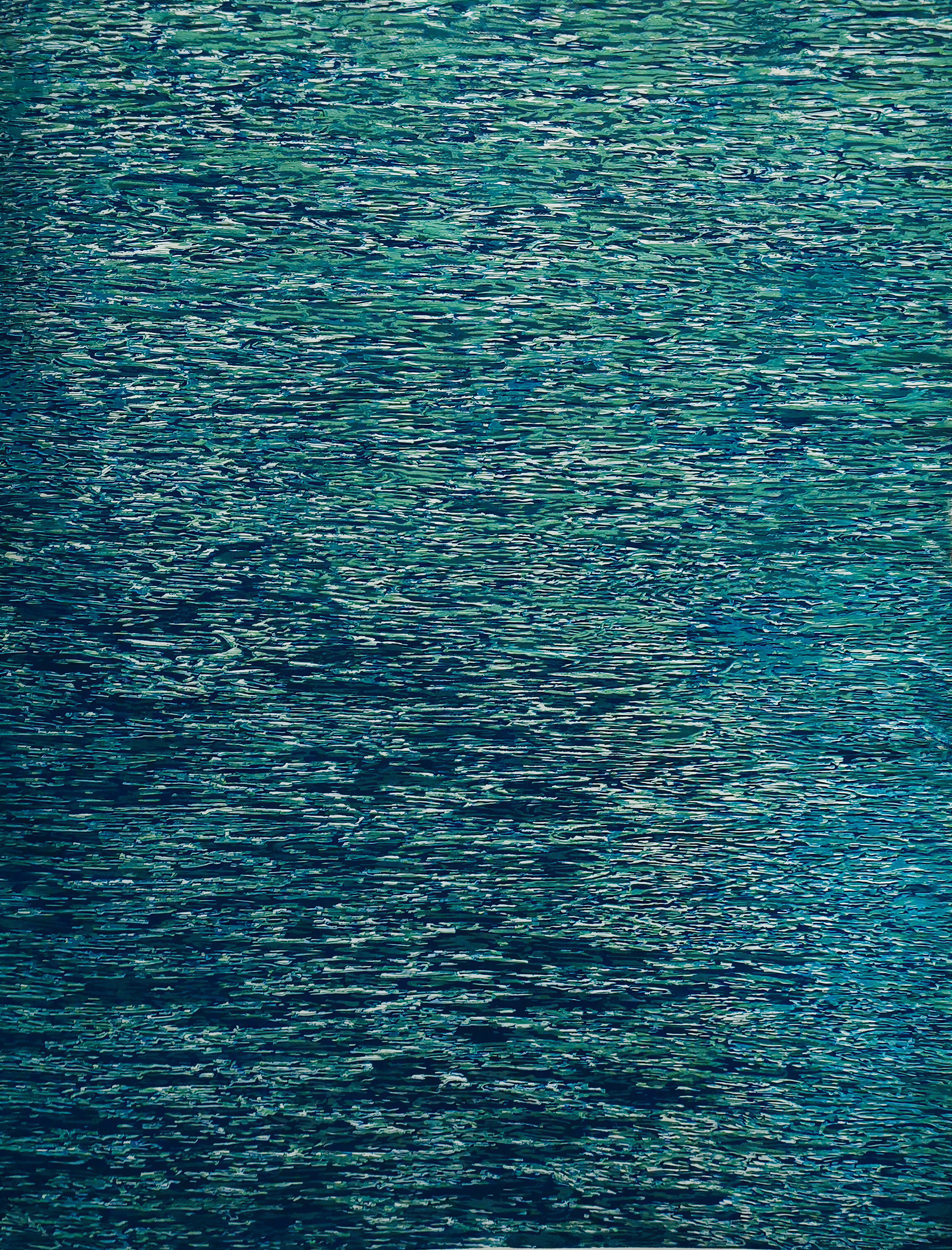 Into the blue, Linocut, 65 x 100 cm