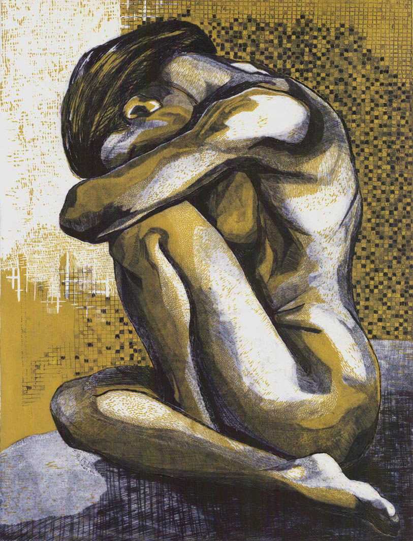Solitude, linocut, linogravure; 65 x 50 cm; 2006