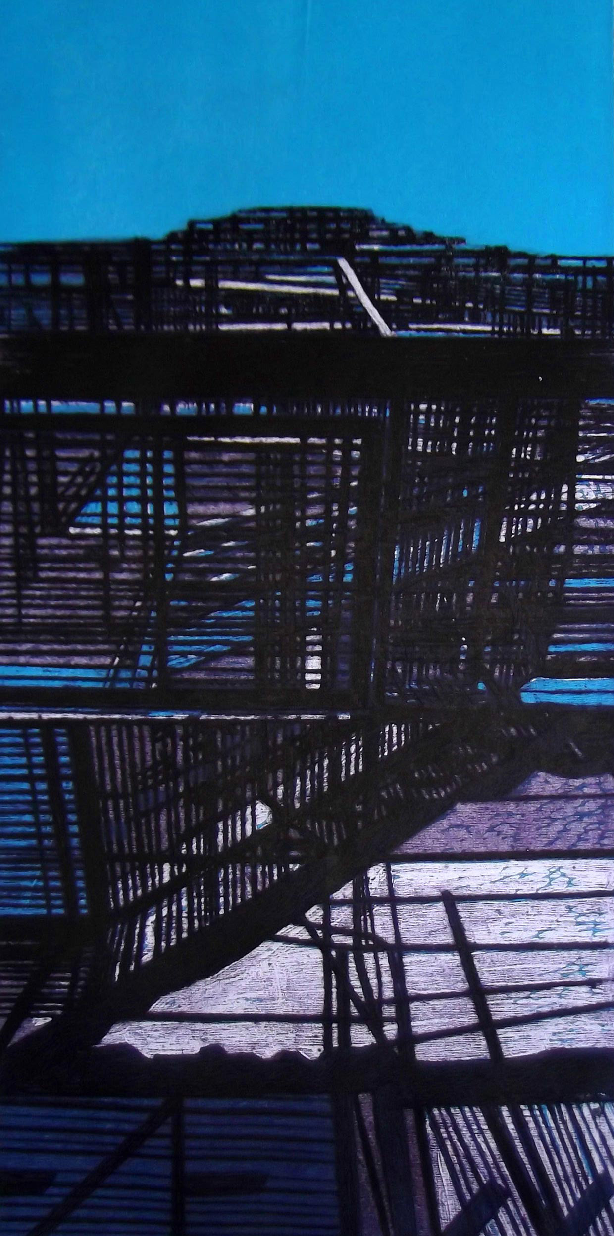 Ascent, mixed tehnique, 62 x 26 cm, 2014