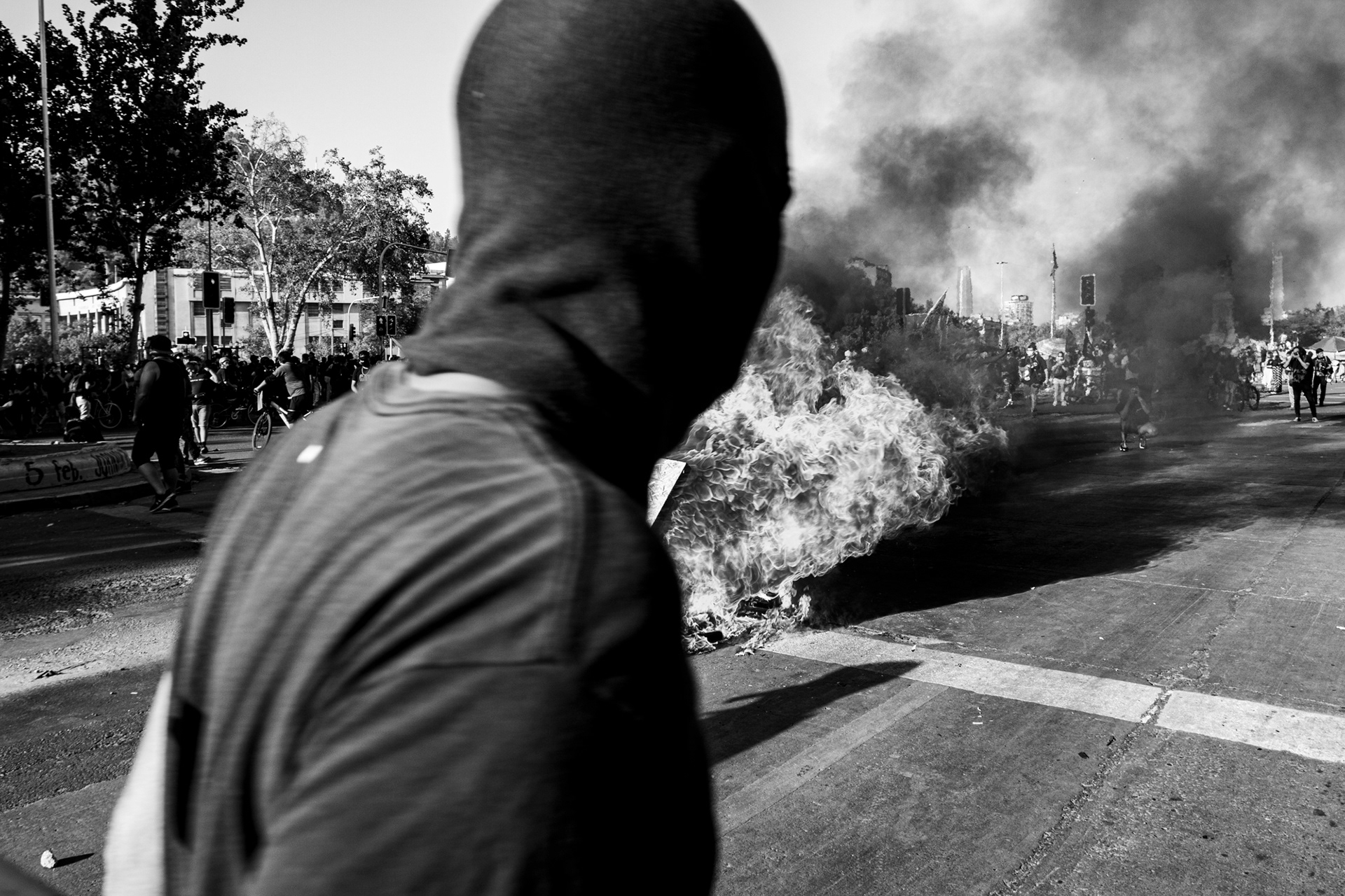 08 de febrero de 2021 / SANTIAGO Manifestaciones en el centro de Santiago por la liberación de los presos del Estallido Social.