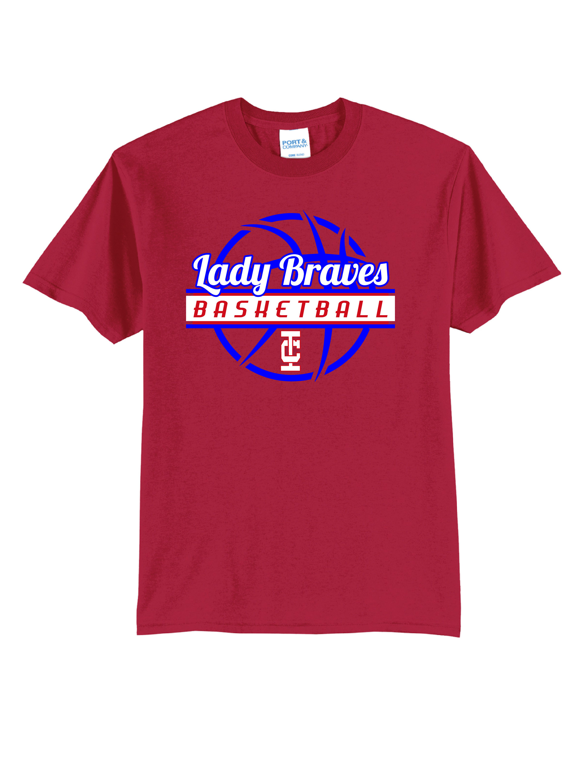 Lady Braves Basketball Shirt (Front)