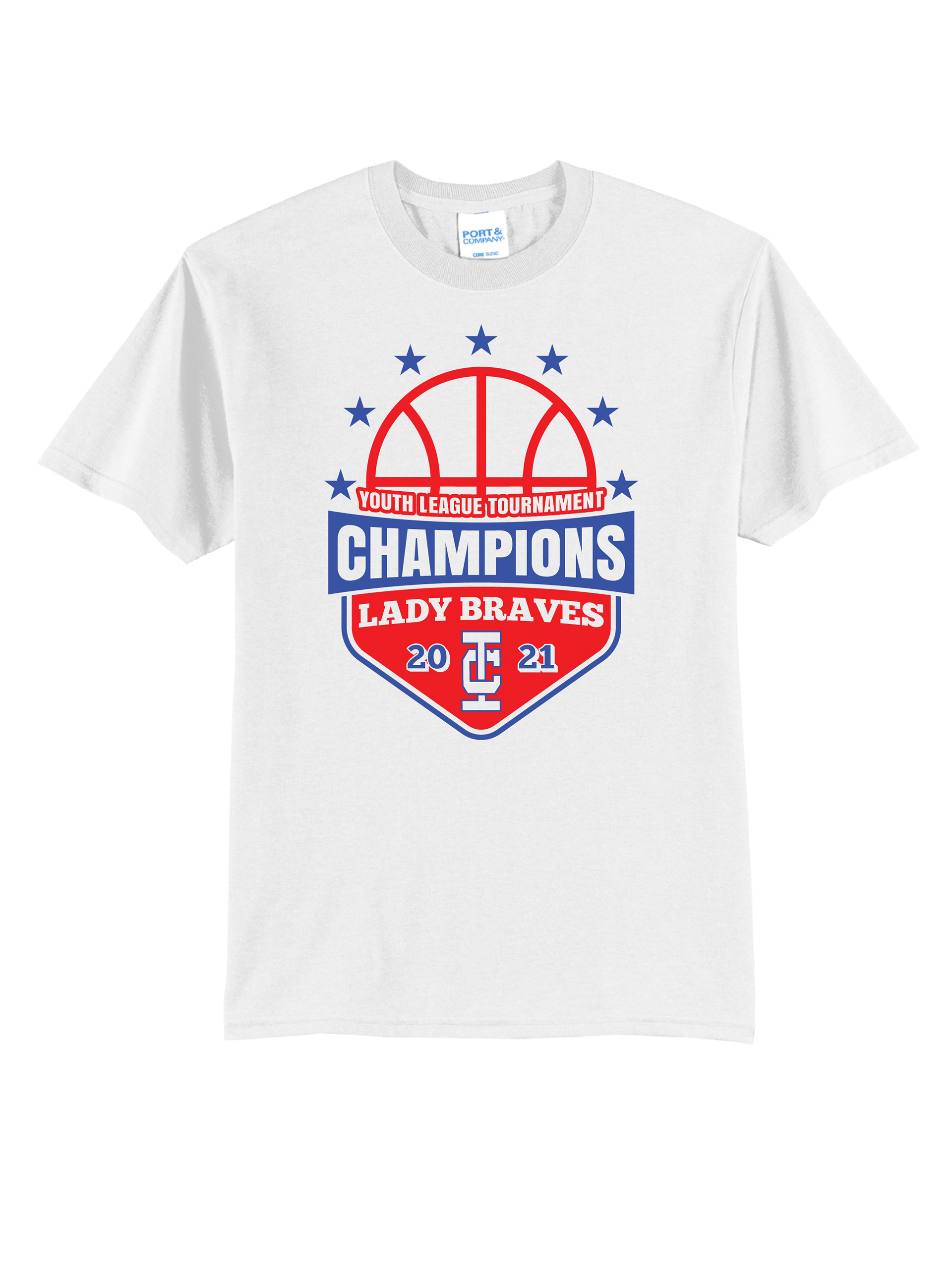 Lady Braves Youth League Tourney Shirt