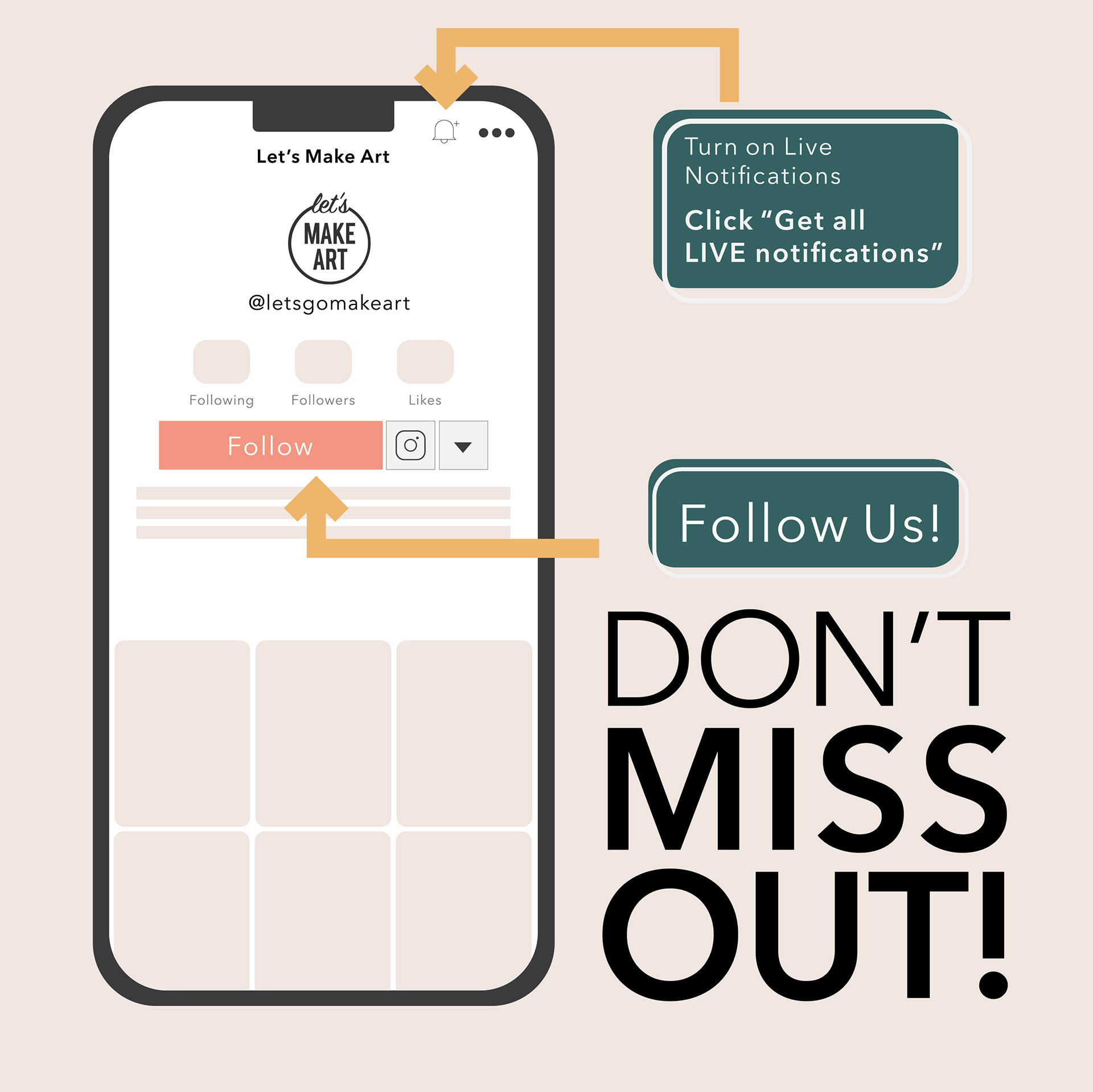 Follow Us on Tik Tok Social Media Graphic