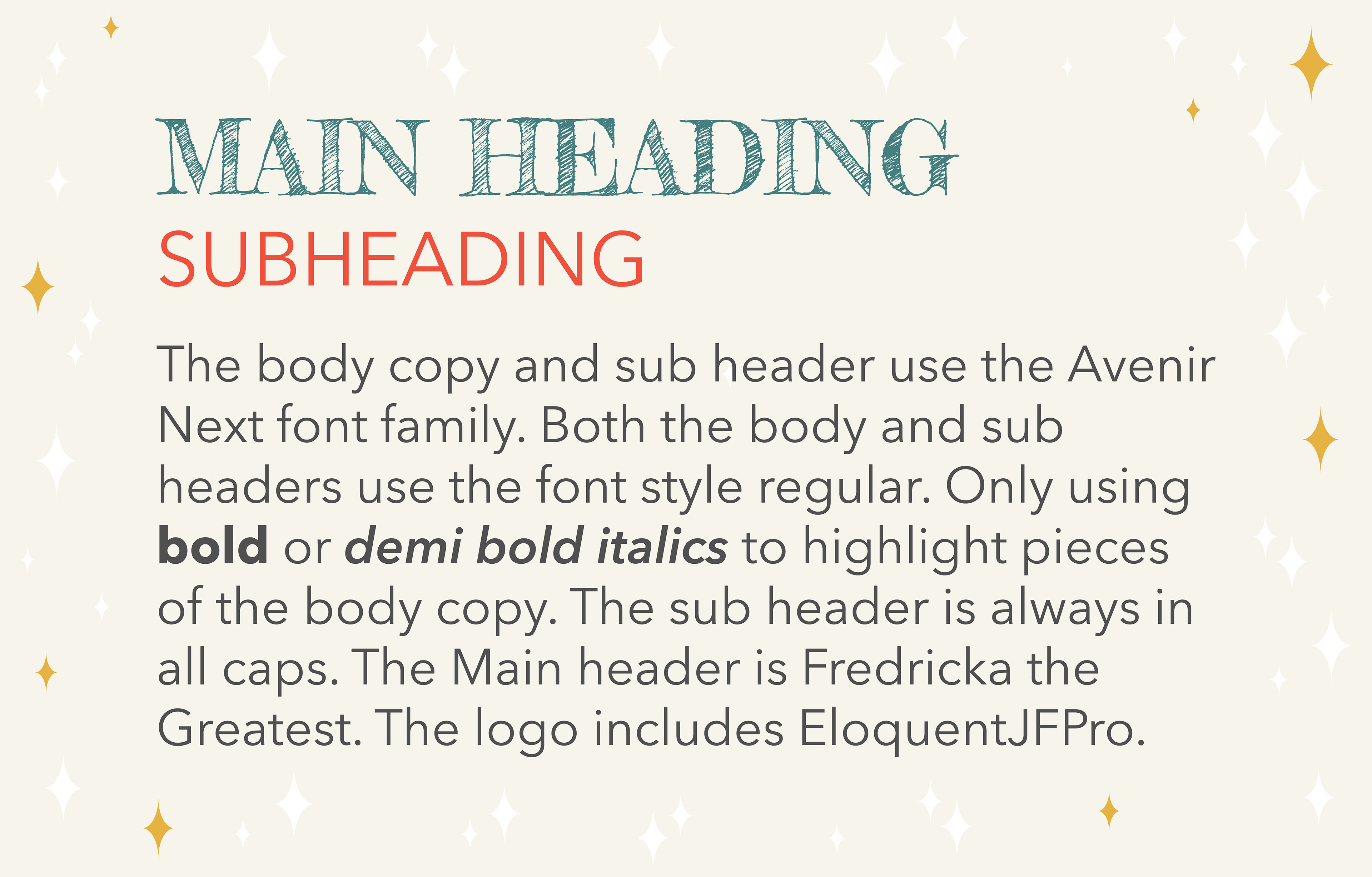 Type Treatment for the Gift Guide Branding