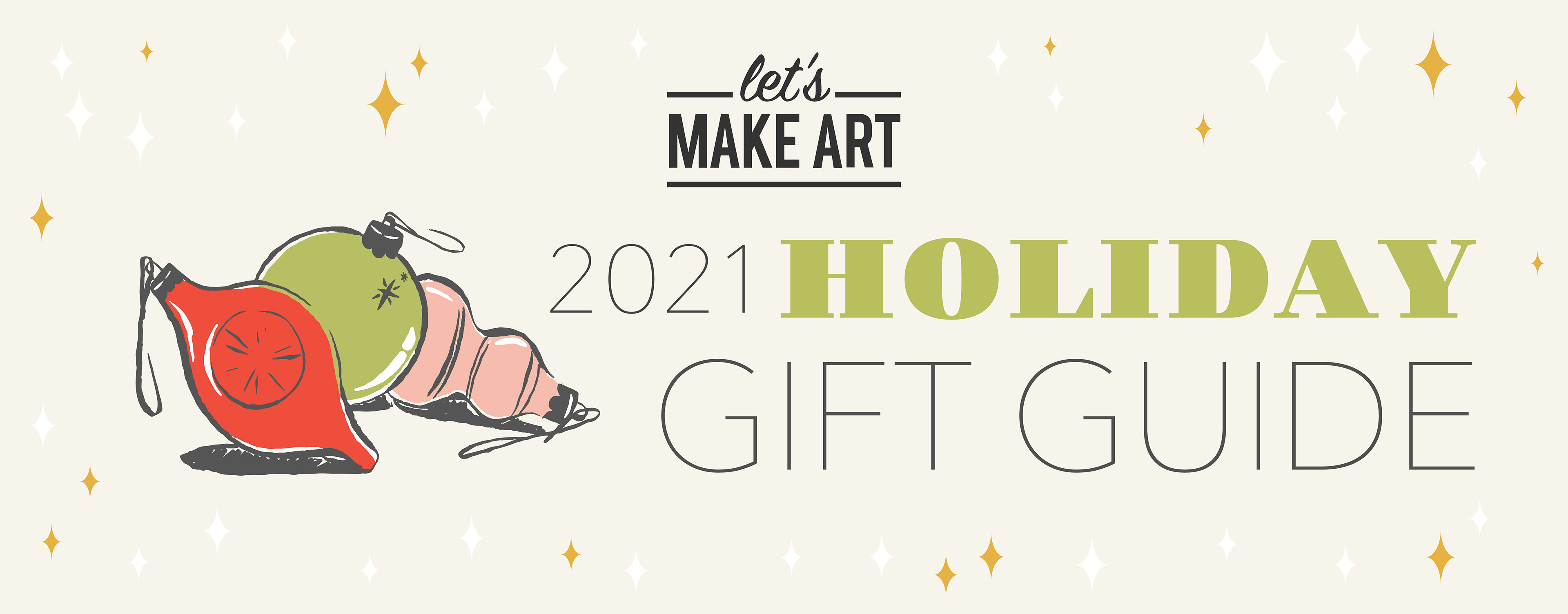 Gift Guide Word Mark and Let's Make Art Logo