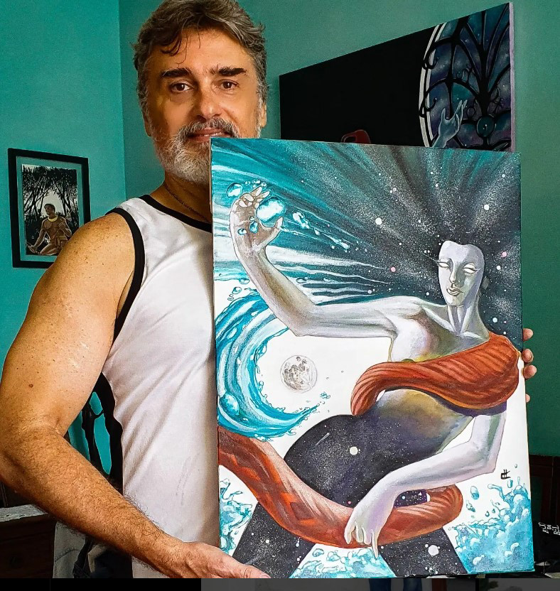 "Criadora" • Acrílica sobre tela • 45 x 60 cm • março/2024 • R$ 1.250,00