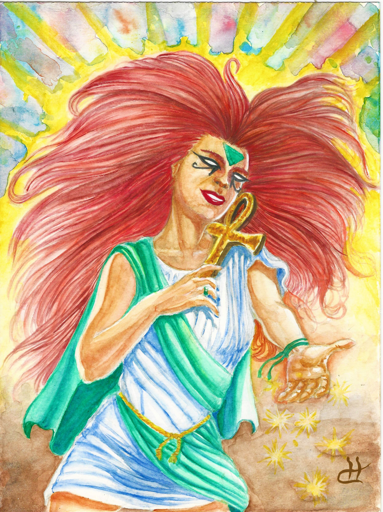 "Deusa Ruiva” • Aquarela sobre Canson 300g • Formato: A4 • março/2020 • Original sem moldura: R$ 600,00