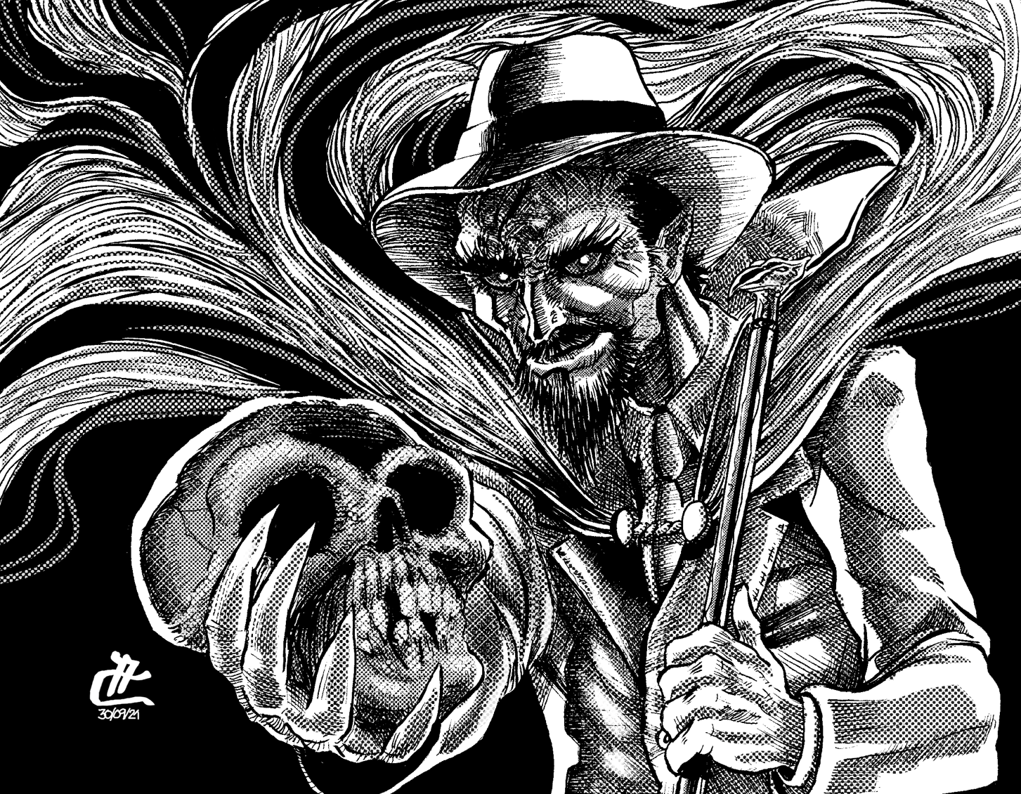 Capa Preta com caveira